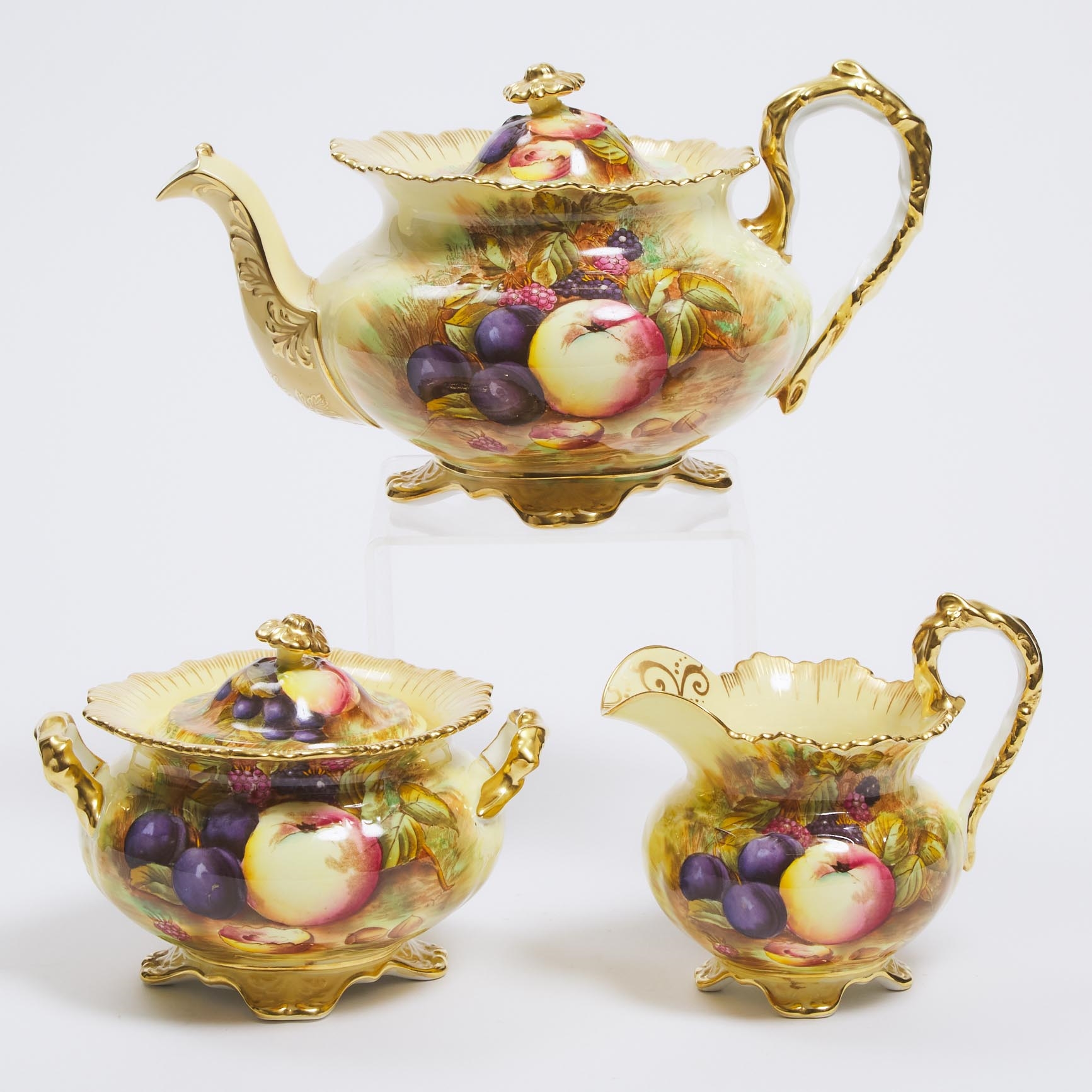 D. Jones | Aynsley 'Orchard Gold' Tea Service (20th Century