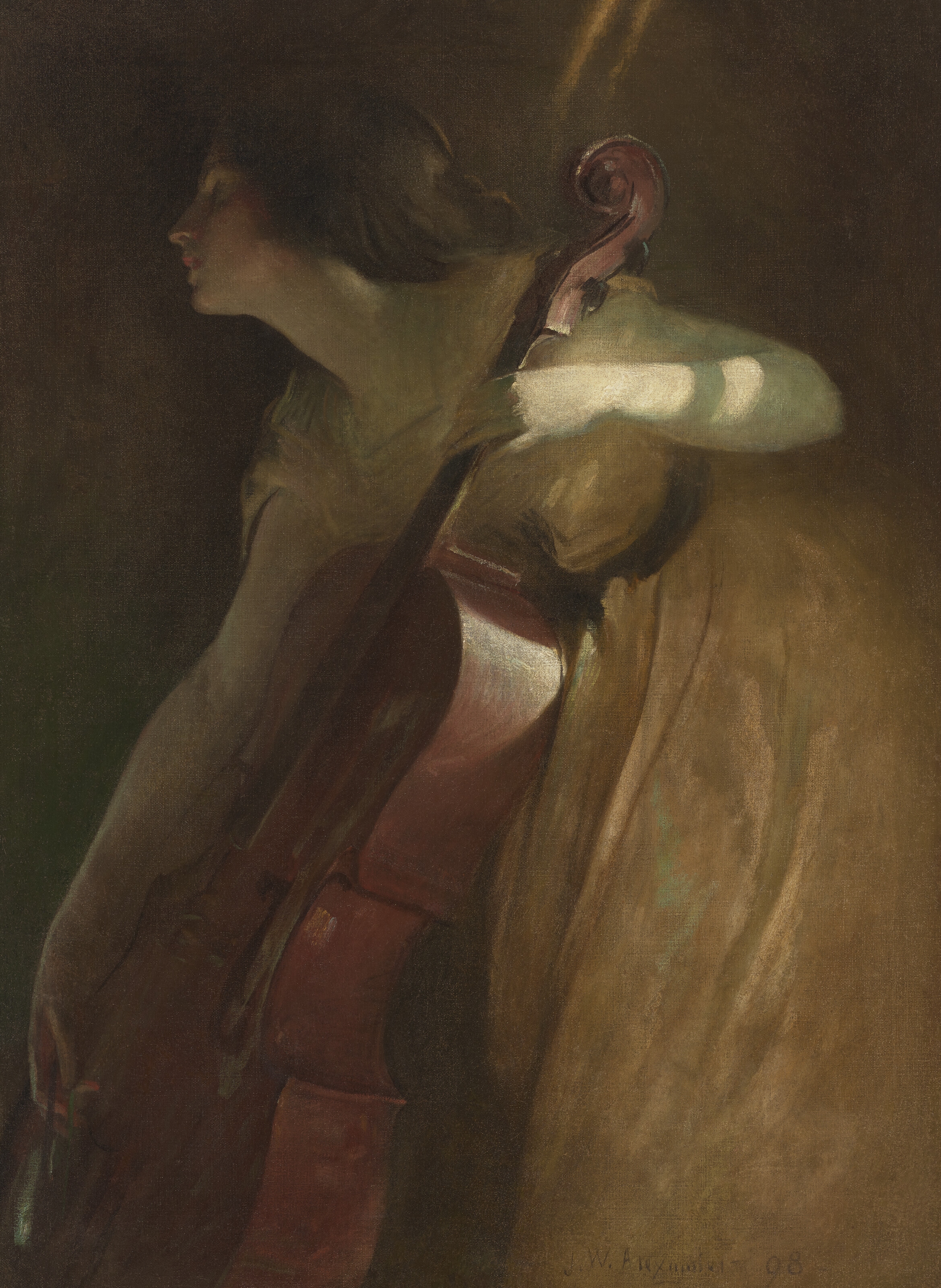 John White Alexander | A Ray of Sunlight (1898) | MutualArt