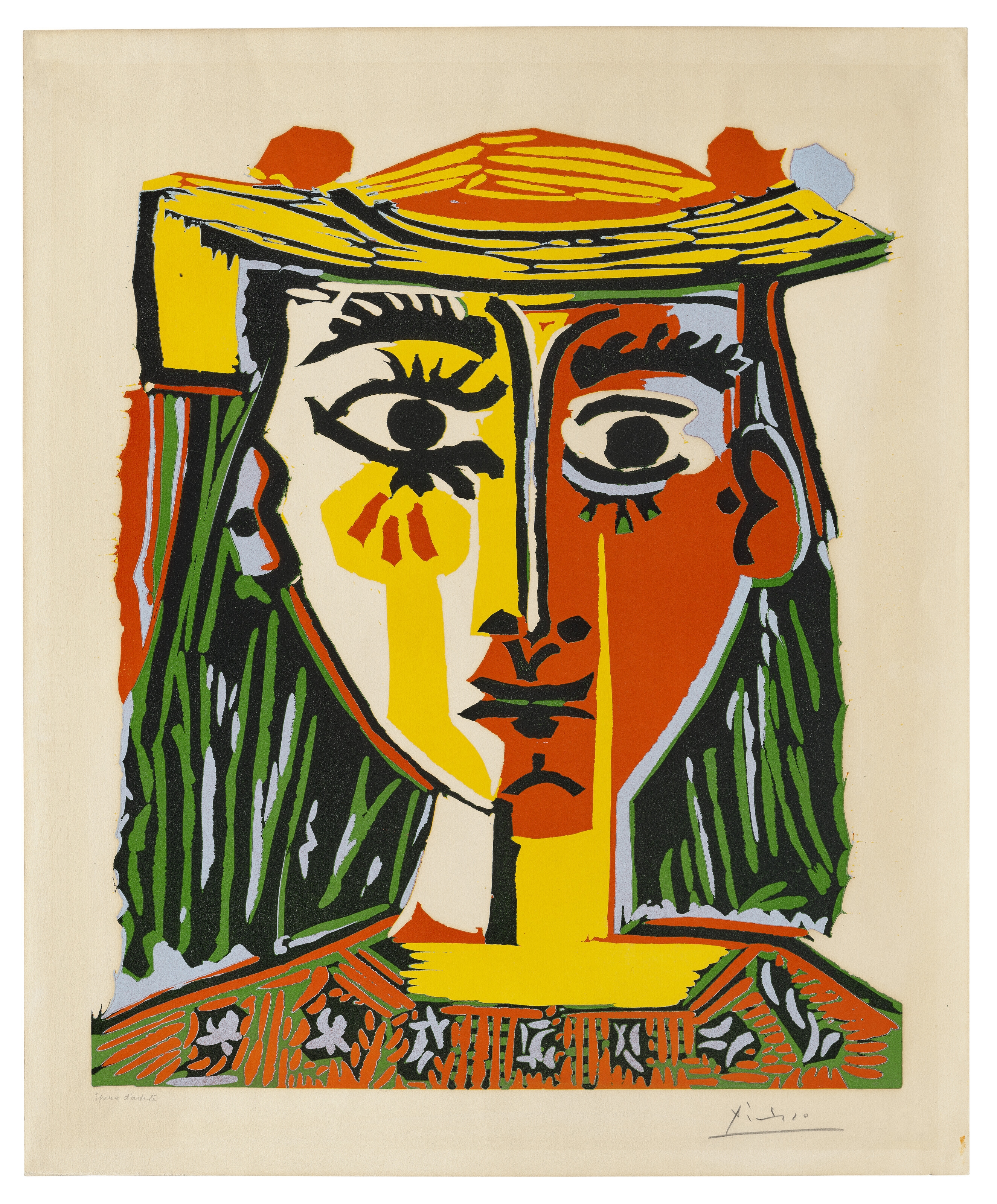Pablo Picasso | Buste de Femme au Chapeau (1962) | MutualArt