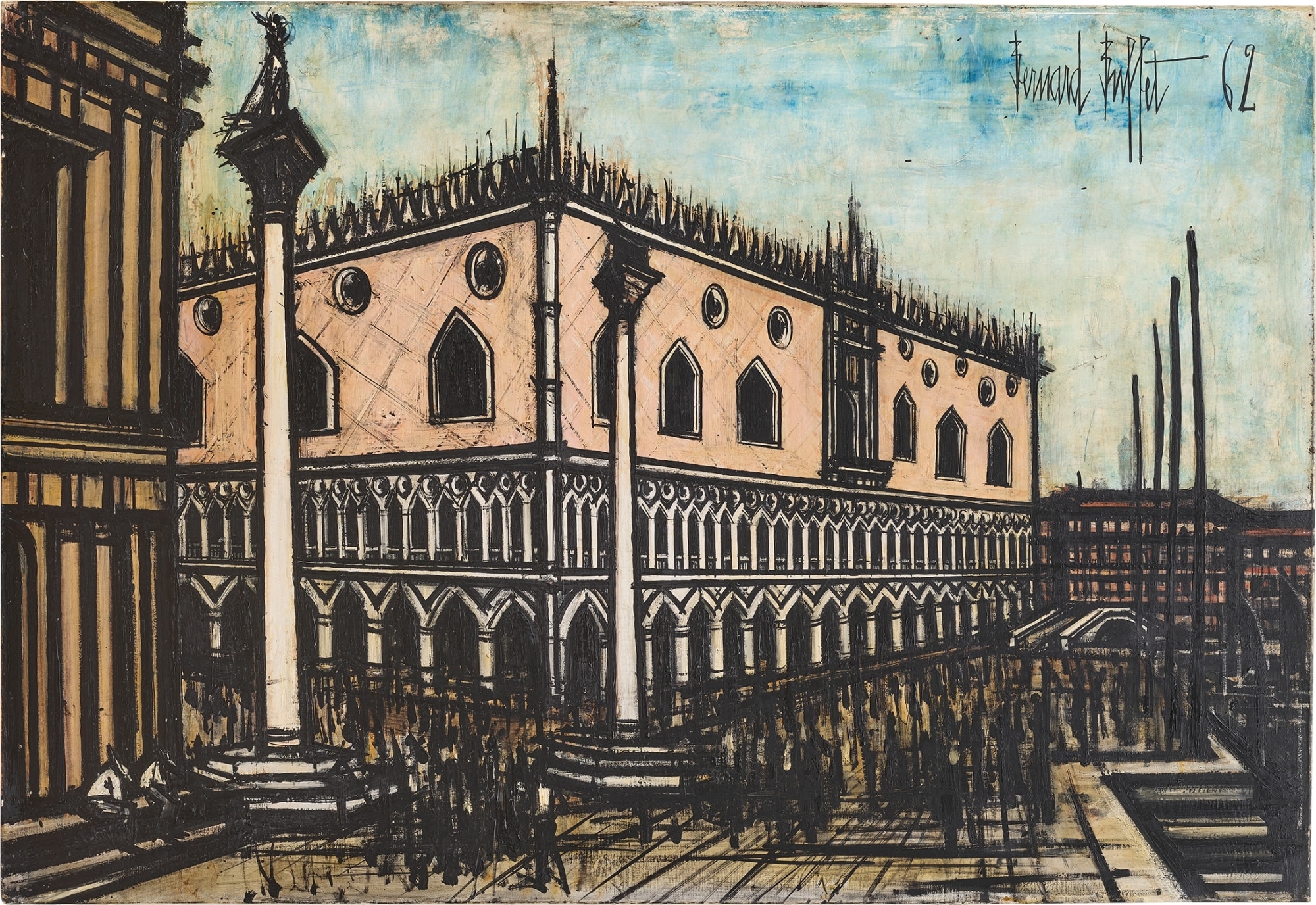ベルナール・ビュッフェ「VENISE-Le palais des Doges」