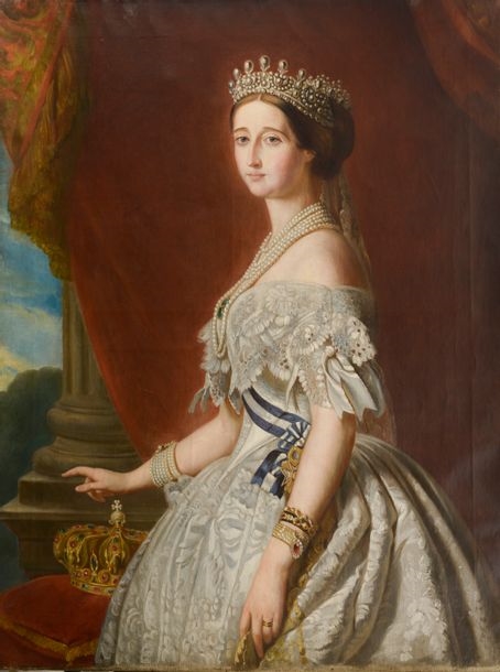 Portraits of Emperor Napoleon III and Empress Eugenie. P…