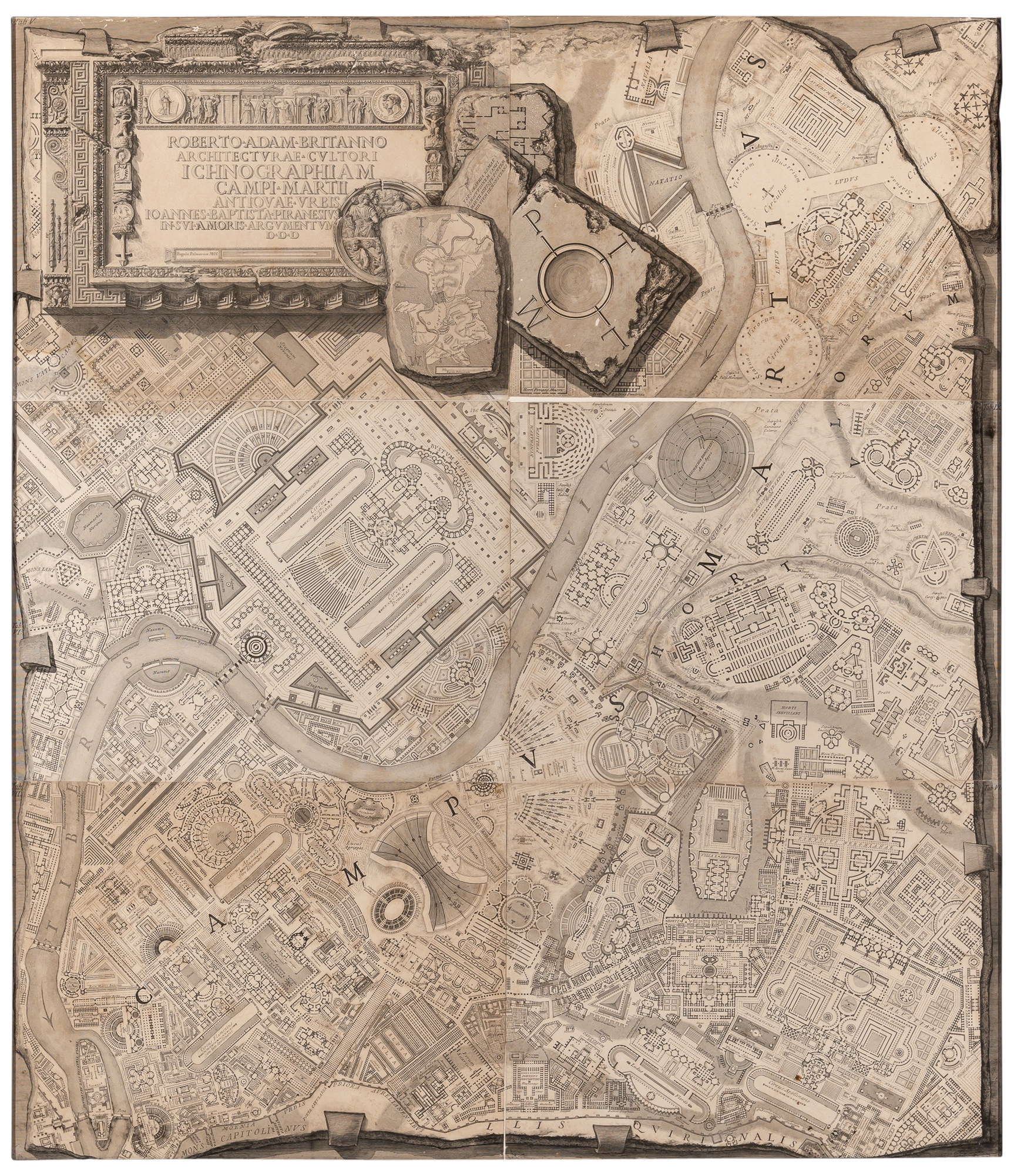 Giovanni Battista Piranesi, Il Campo Marzio dell'Antica Roma (1762)