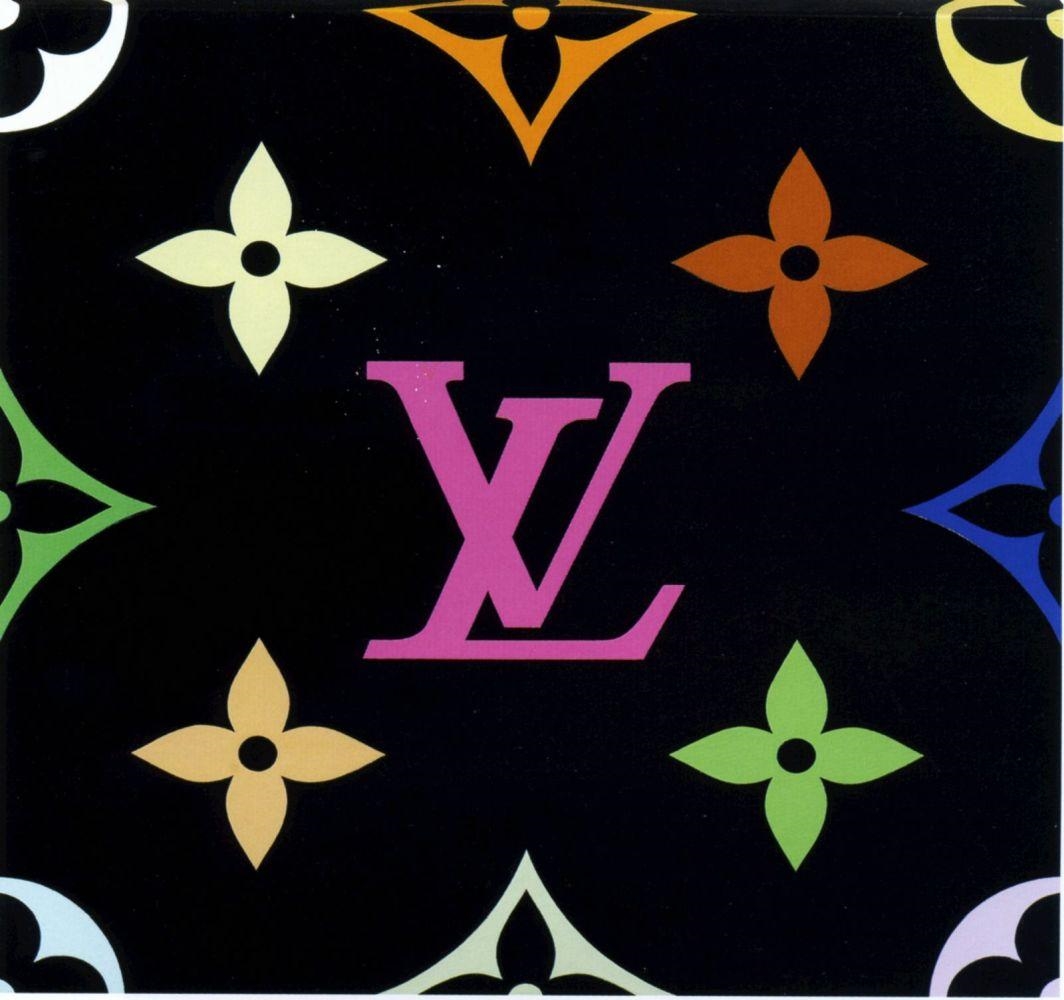 Louis Vuitton x Takashi Murakami Black background and