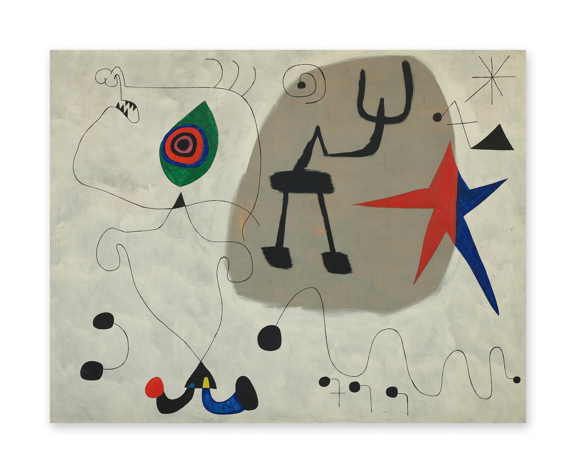 Joan Miró | Femme, étoiles (1945) | MutualArt