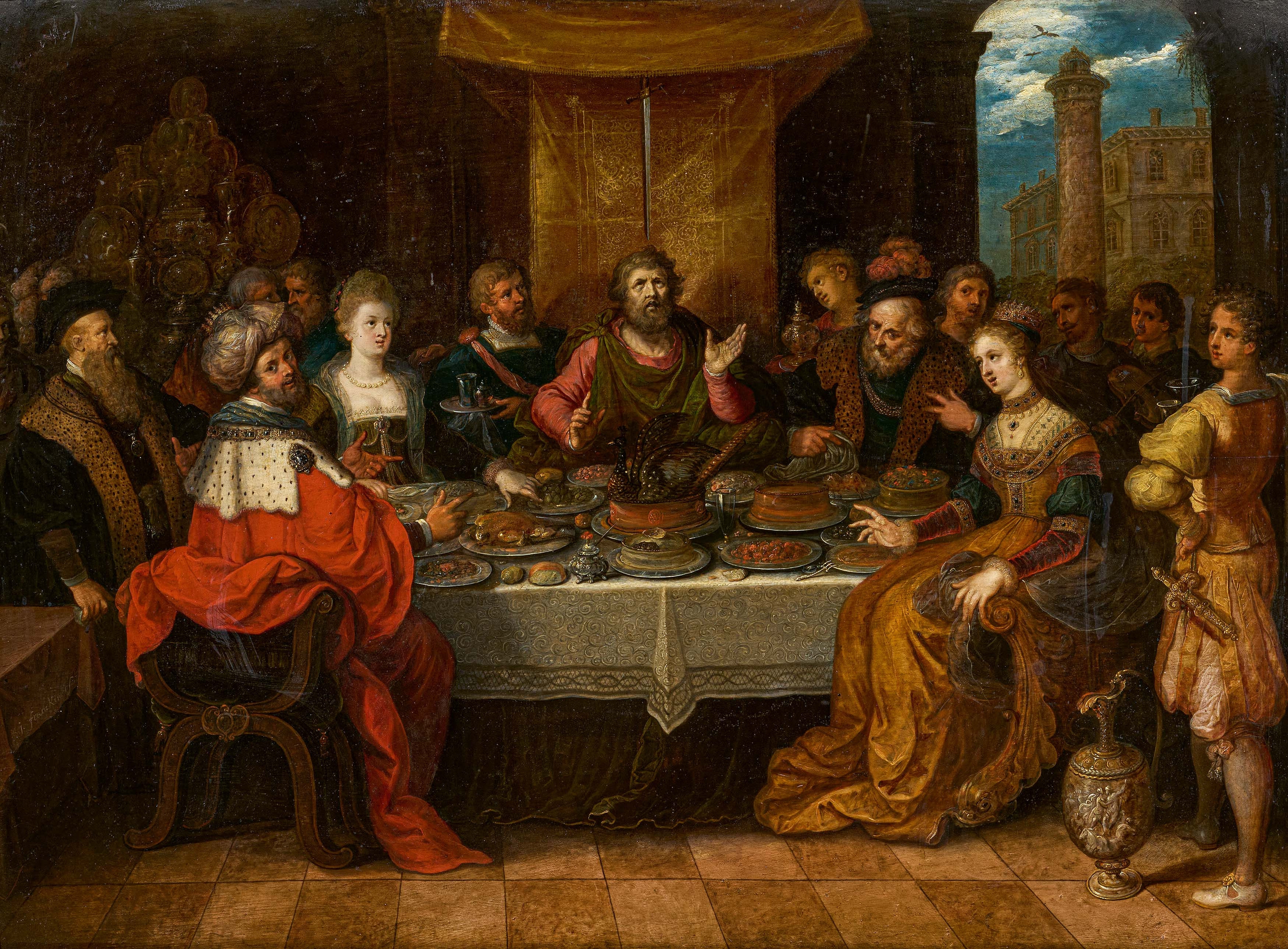 Frans Francken II | The Sword of Damocles. | MutualArt