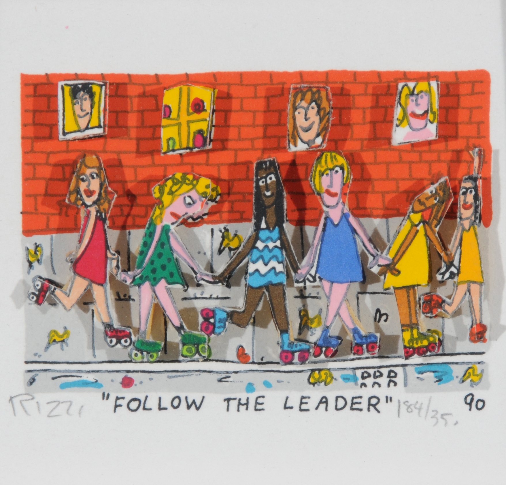 james rizzi ジェームスリジィ　follow the leader James Rizzi | Follow the Leader (1990) | MutualArt
