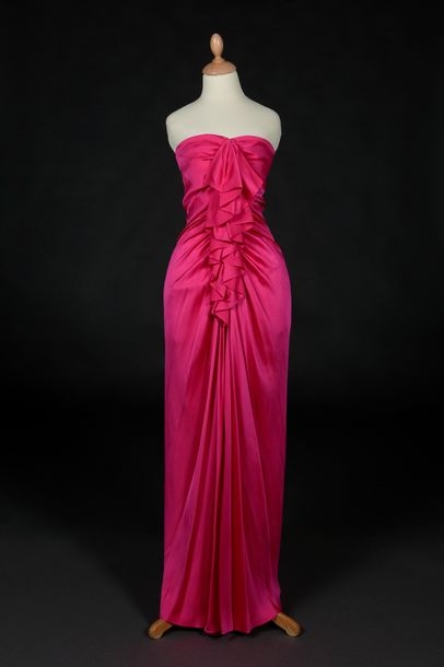 strapless open back dress Aria Sequin Floral Embroidered Satin Mini Dress main image 1