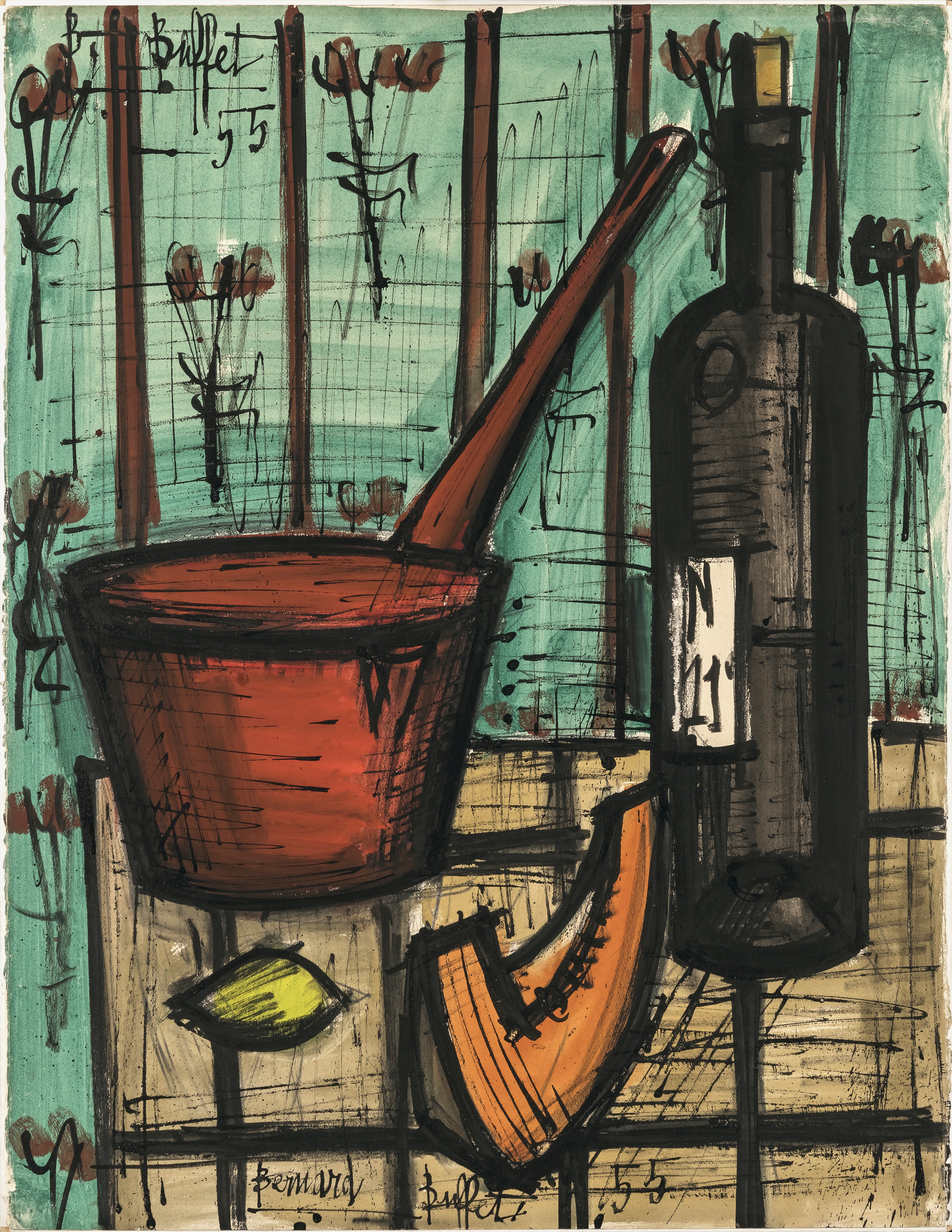 Bernard Buffet | Casserole rouge. (2022) | MutualArt