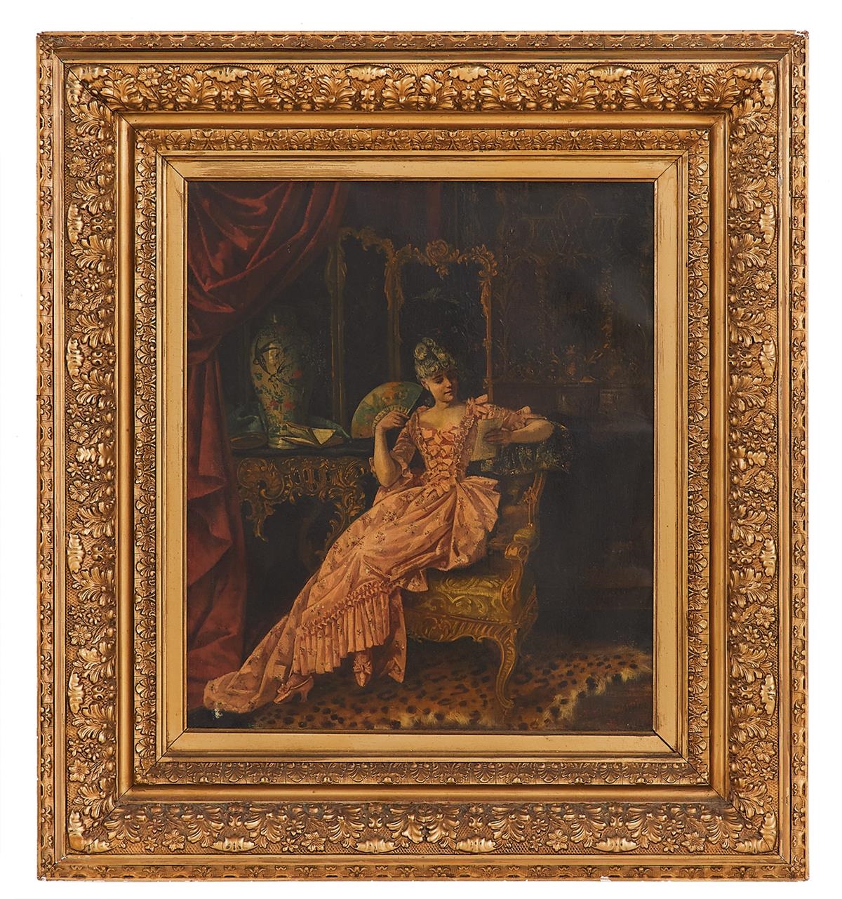 chinese dress ladies Vintage Lady at the Dressing Table Print  19th Century Gicle Art on   Wood and Willows