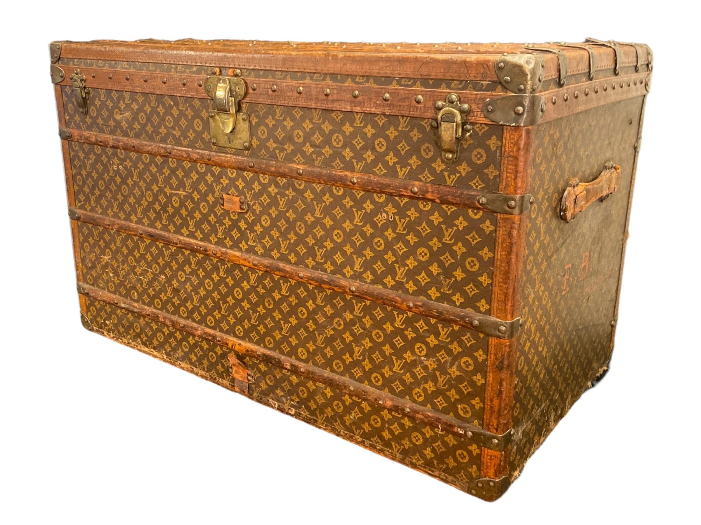 Louis Vuitton Classic Monogram Steamer Trunk, Early 1900's