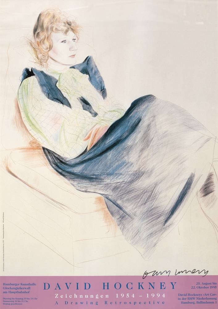 David Hockney | A DRAWING RETROSPECTIVE PROMOTIONAL POSTER 