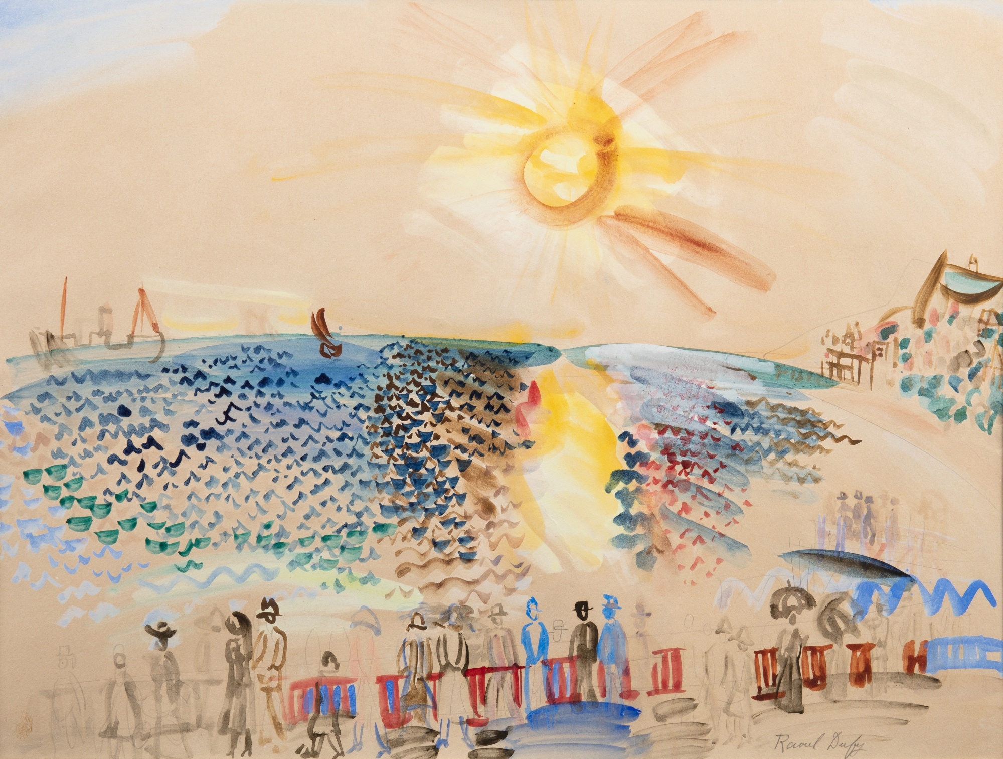Raoul Dufy | La promenade à Sainte-Adresse (Circa 1924) | MutualArt
