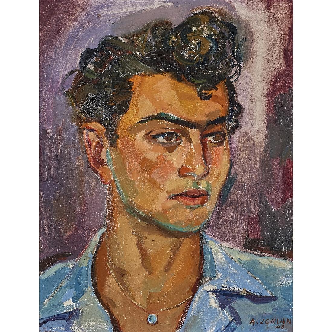 Portrait of a Man 現代アート Ashod Zorian | Portrait of a Man (1948) | MutualArt