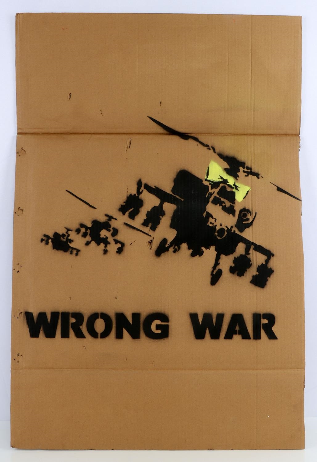 Banksy | WRONG WAR 2003 IRAQ WAR PROTEST SIGN (2003) | MutualArt