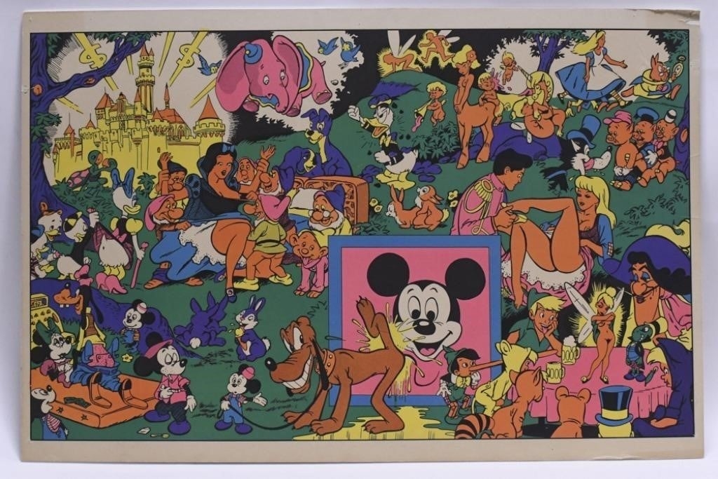 Wallace Wood | Vtg Disneyland Memorial Orgy Poster By Wally Wood 