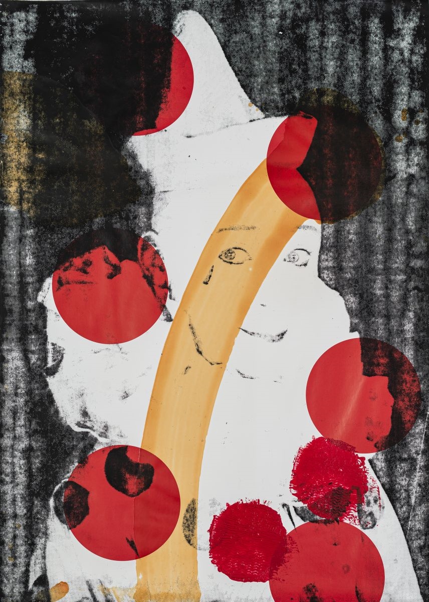 1993年 オリジナルClownサマーピクニック ハーマンミラー アートポスター Ford Beckman | Clown, 1993. Mixed media over offset lithograph on