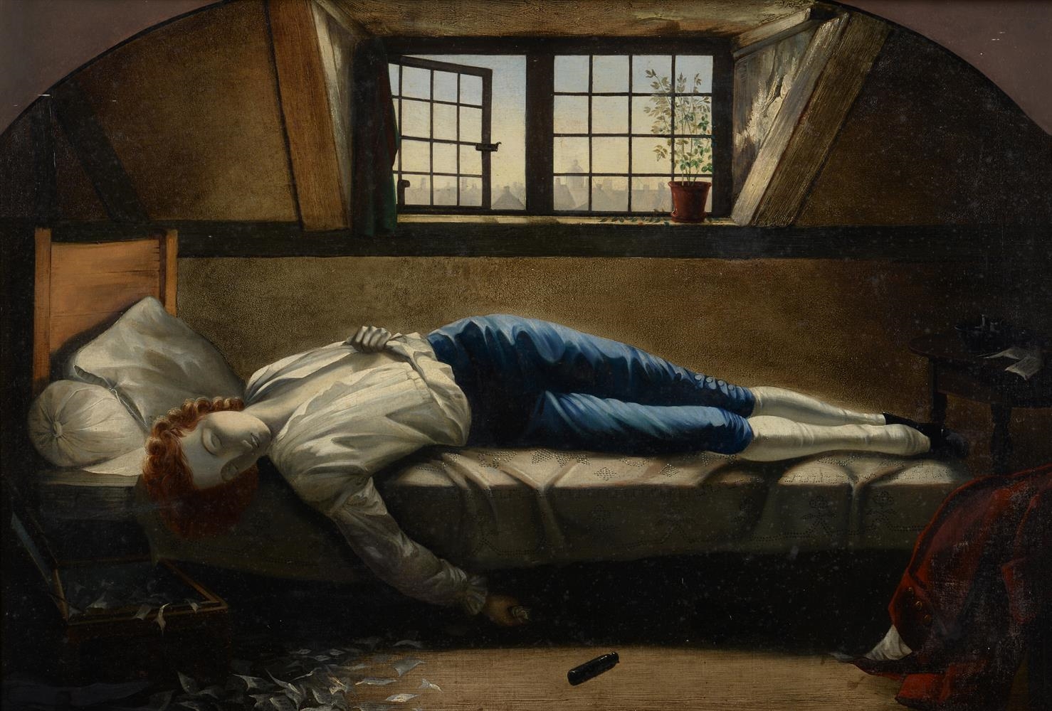 Henry Wallis, THE DEATH OF CHATTERTON (1858)