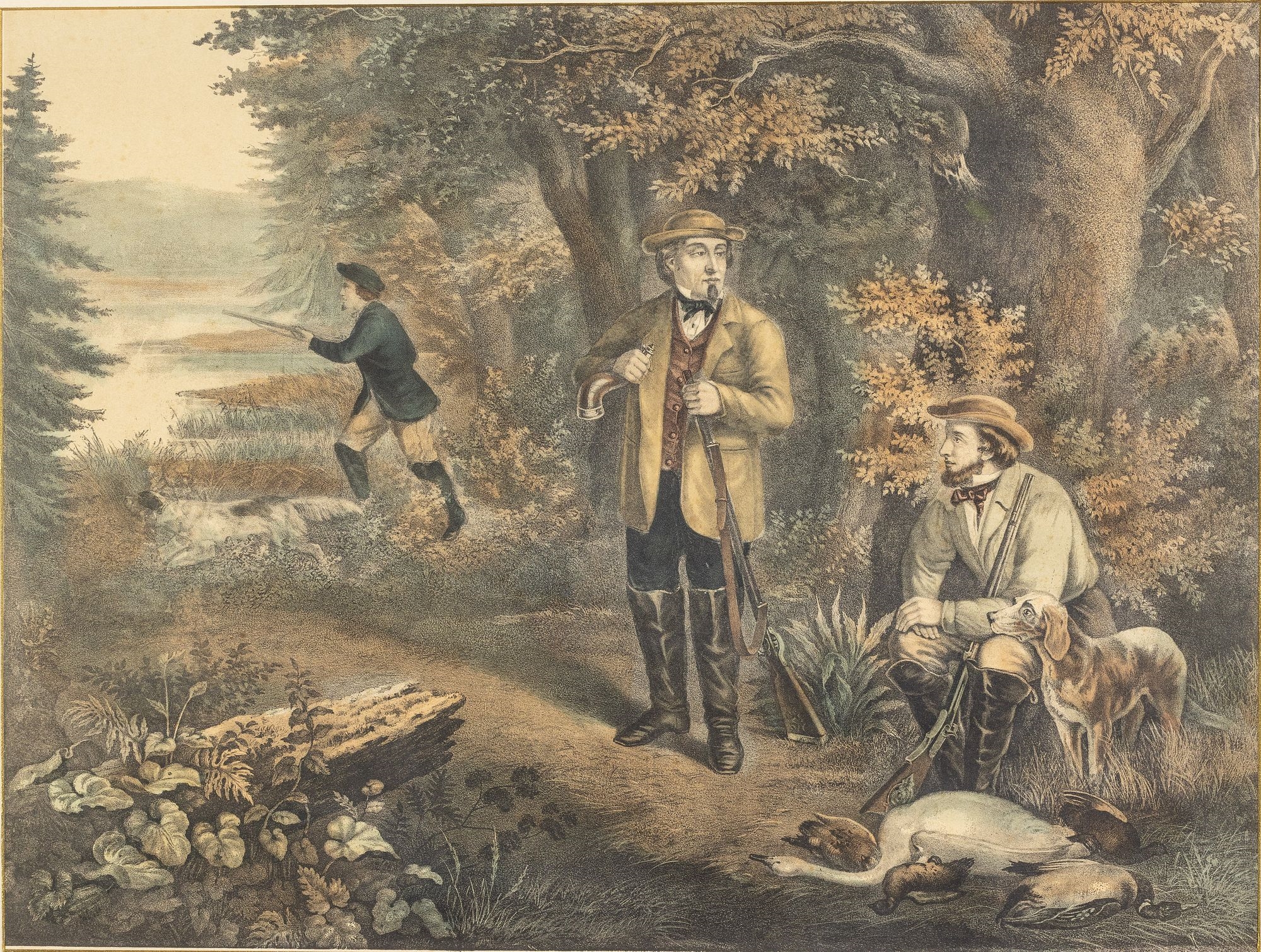 Currier & Ives, American Hunting Scene (Circa 1870)