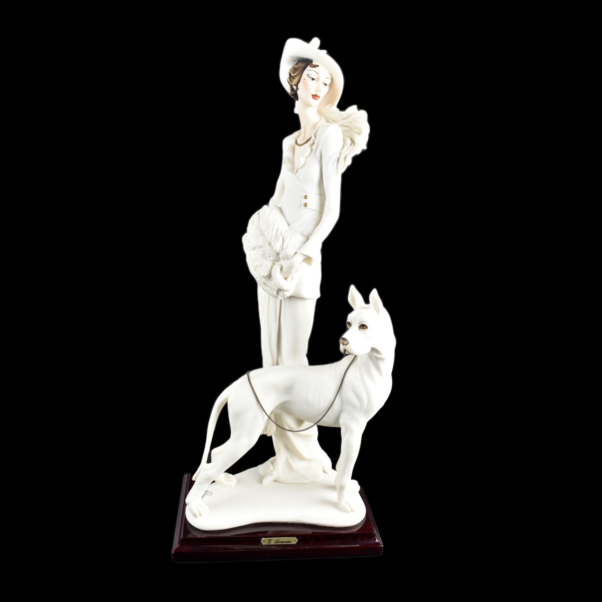 Giuseppe Armani | Art Deco Lady with Dog | MutualArt