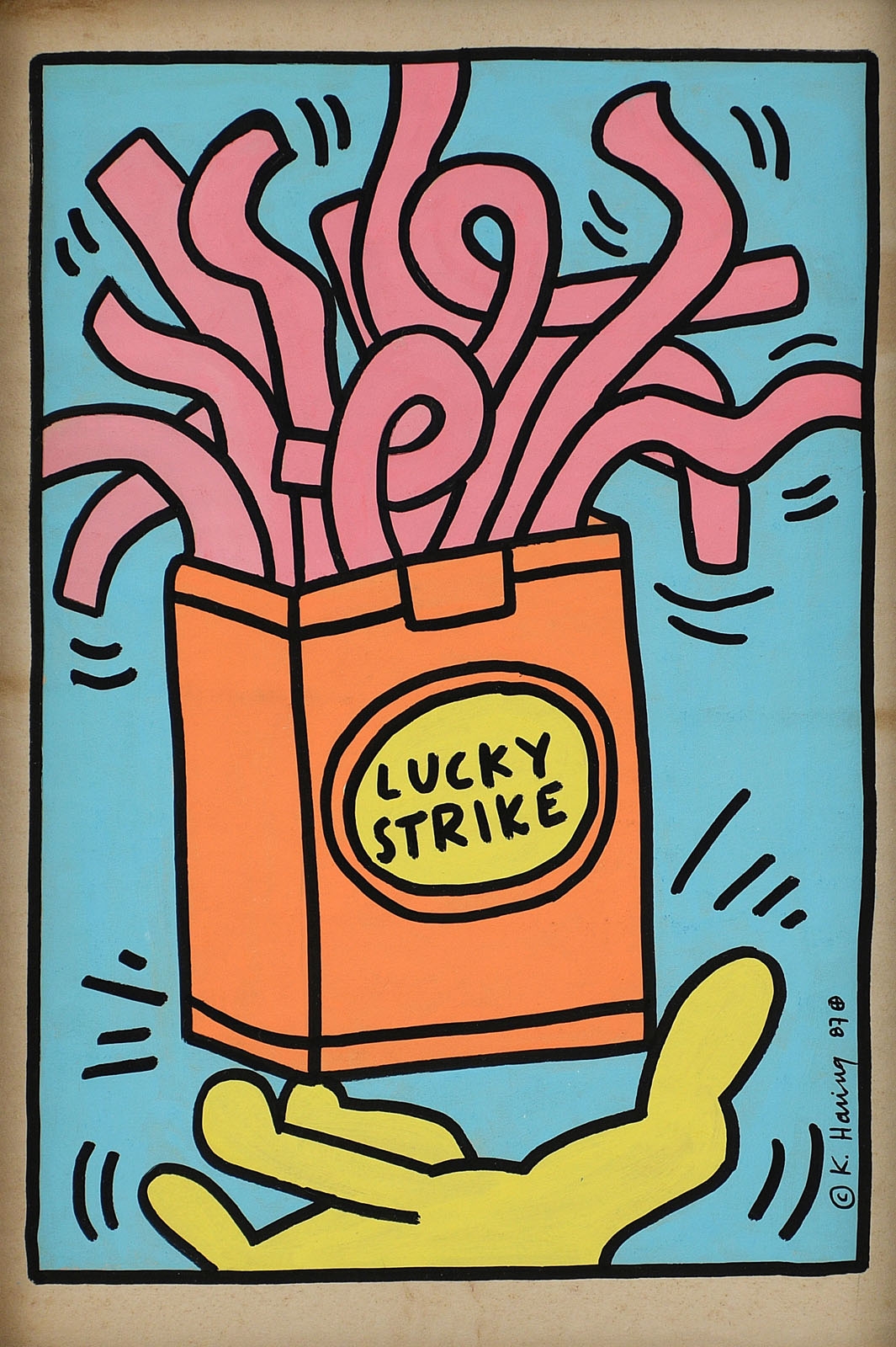 Keith Haring | Lucky Strike (1987) | MutualArt