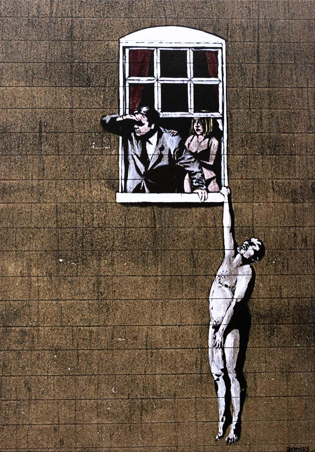 3 バンクシー 丘の上 60×80 Banksy | Untitled | MutualArt