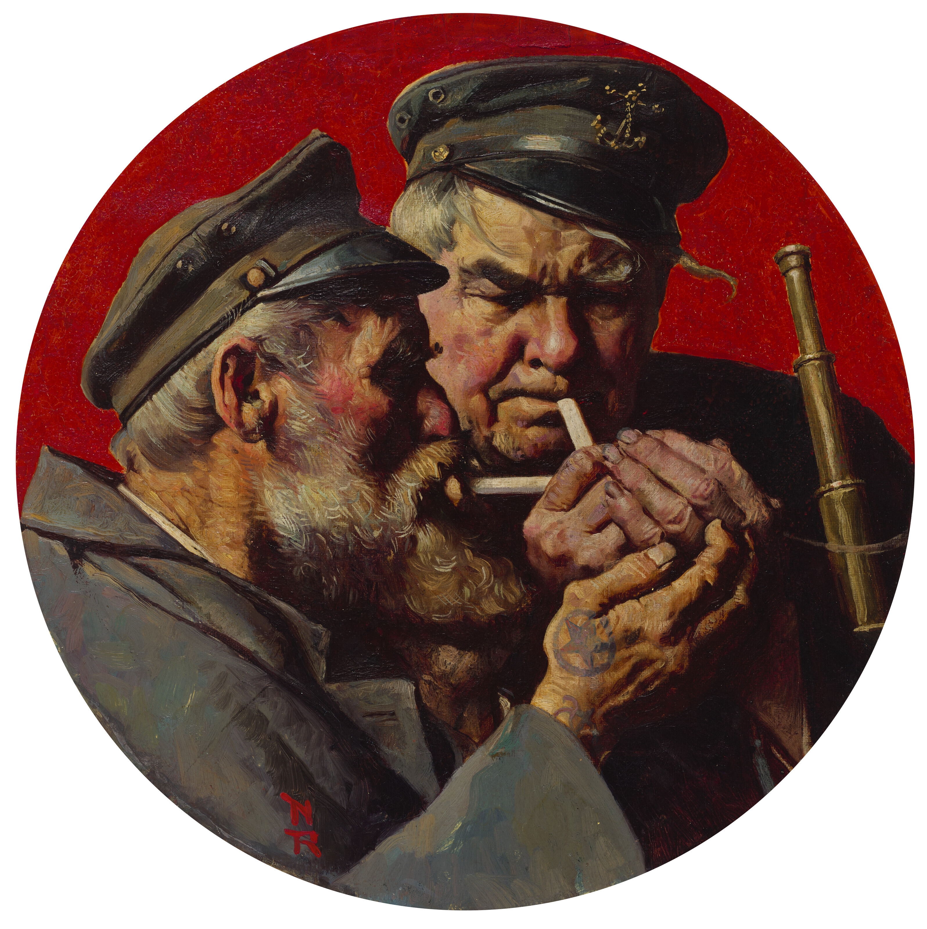 norman rockwell portrait tobacco Norman Rockwell | Having a Smoke (It's Toasted for 45 Minutes) (1923 -  1930)
