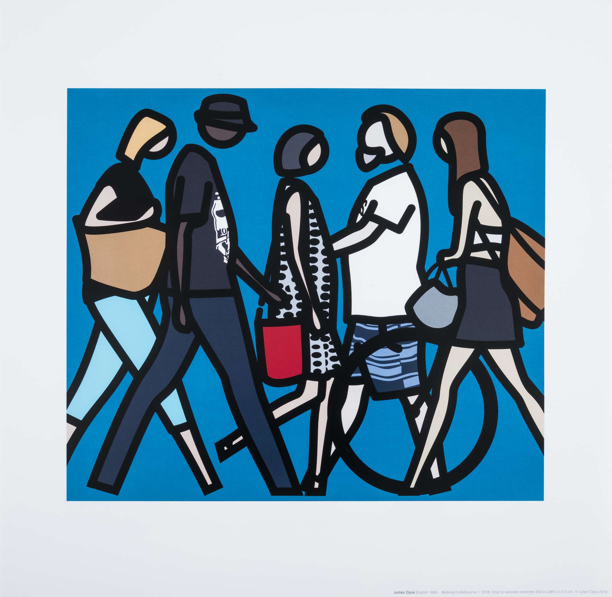 Julian Opie | Walking in Melbourne 1 (2018) | MutualArt