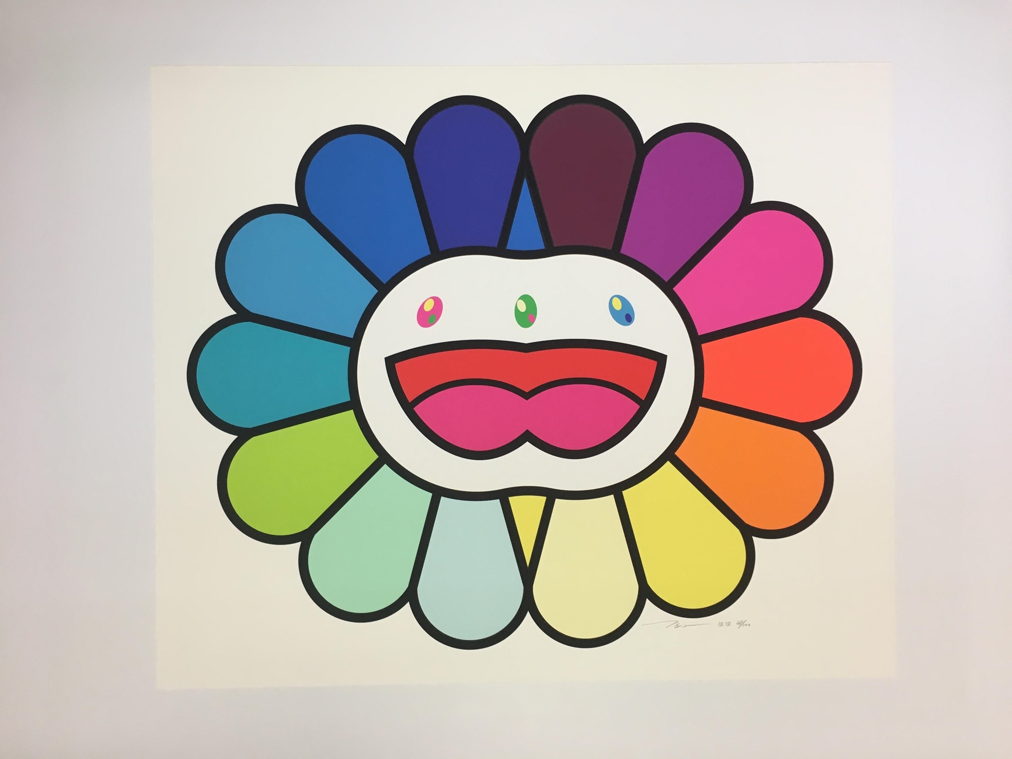 Takashi Murakami | Multicolor Double Face: White (2020) | MutualArt