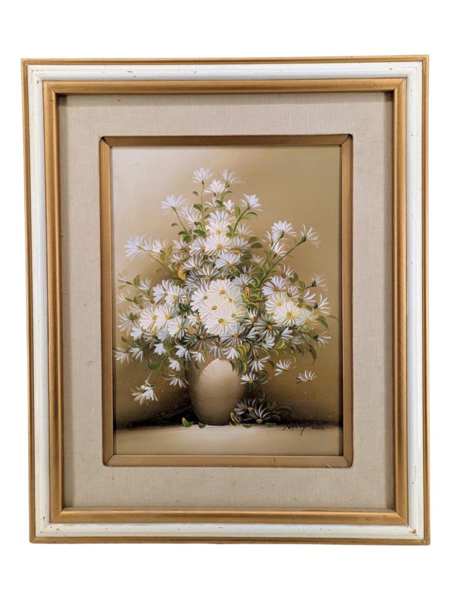 Nancy Lee | Nancy Lee Still Life Daisey Vase Oil on Canvas | MutualArt