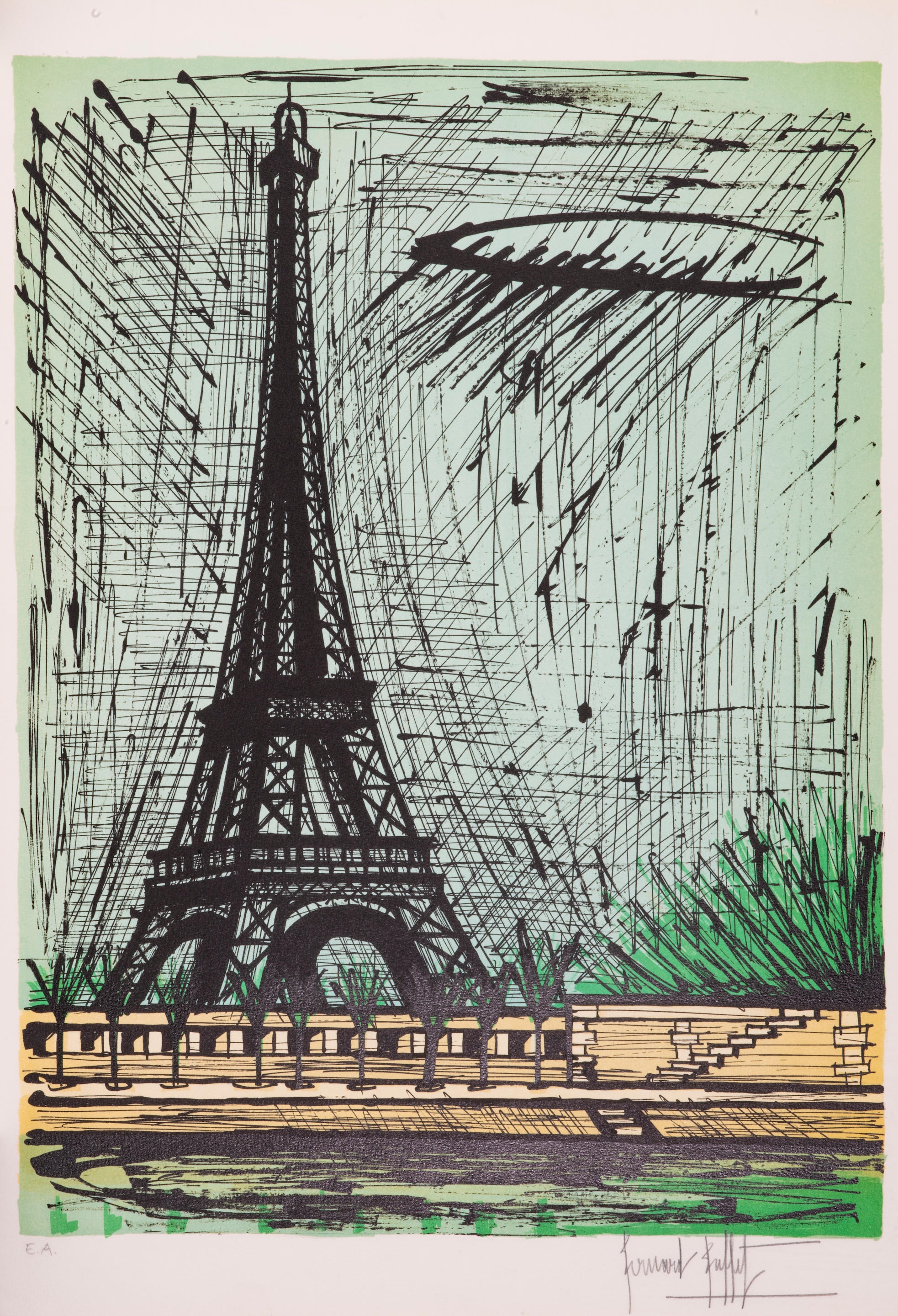 ベルナール・ビュッフェ「La Tour Eiffel et le Pont de Grenelle 47