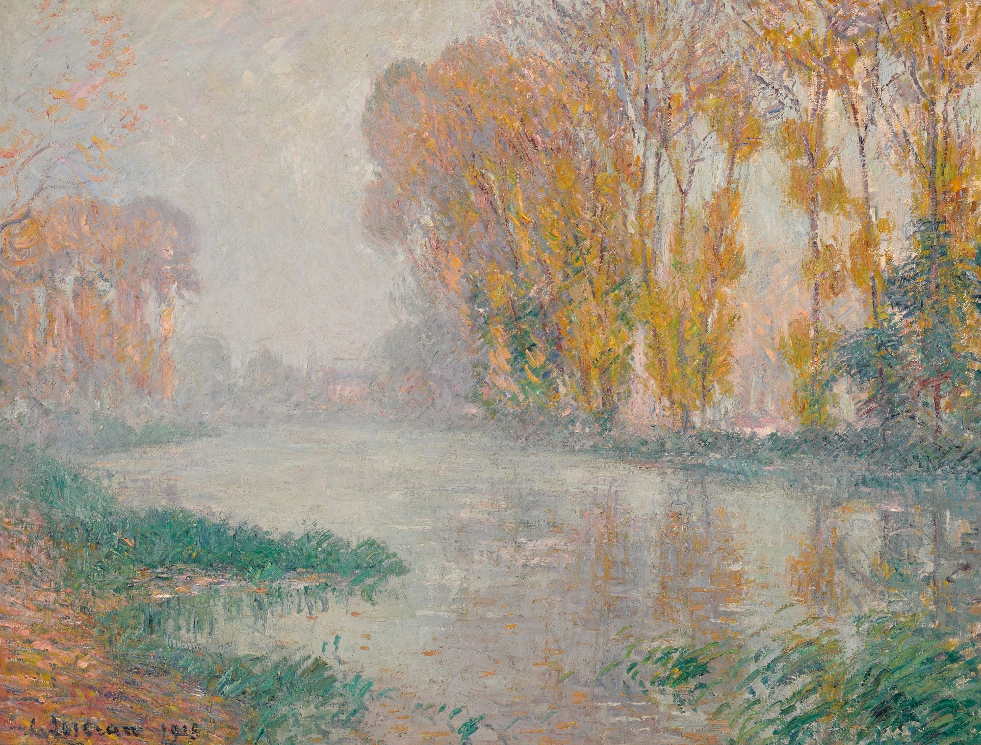 Gustave Loiseau | Brouillard sur la rivière en automne (Eure