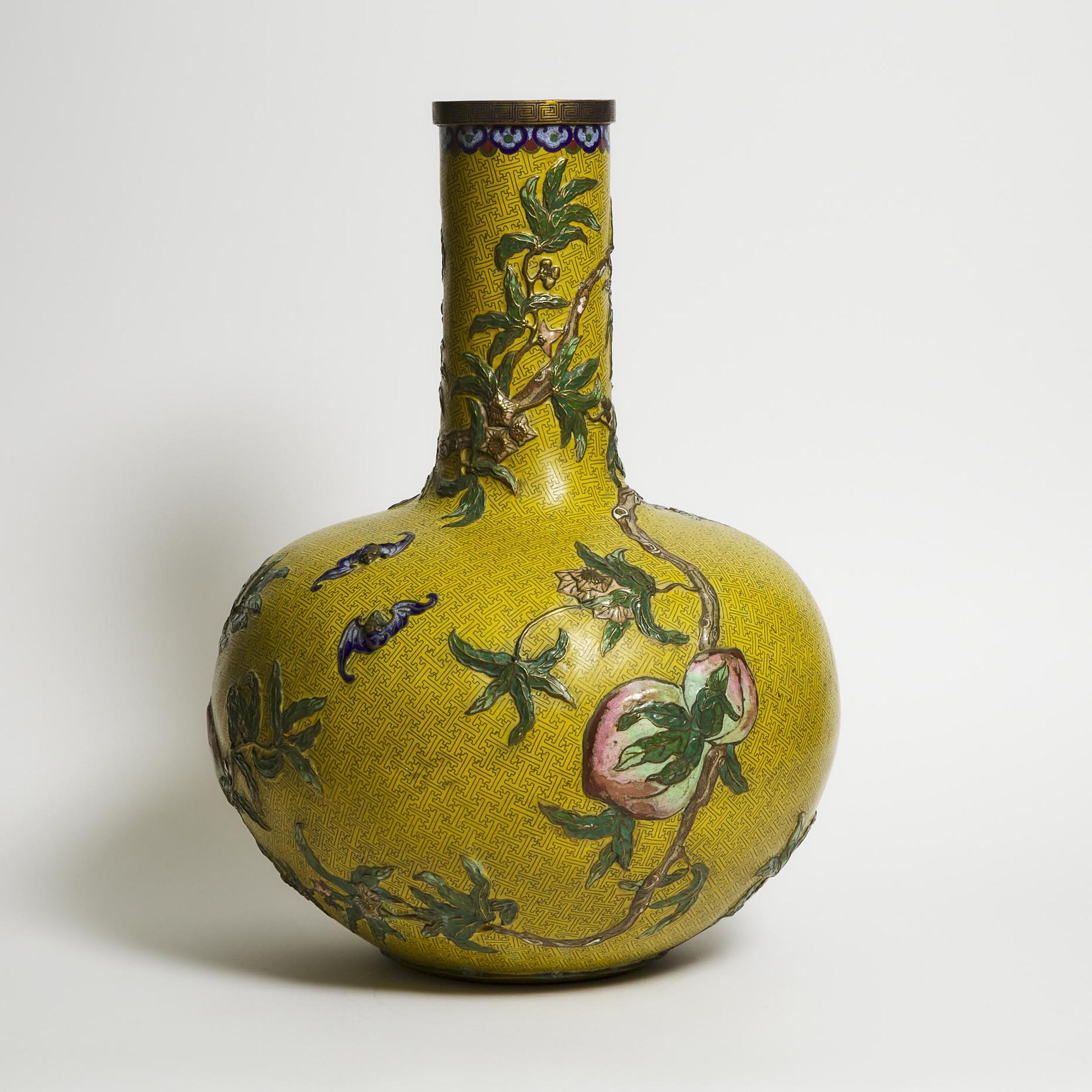 中国美術 銅胎琺瑯 銅製花瓶 壺 唐物古玩 年代品 Antique Chinese Bronze Vase 中国古董青铜花瓶– Night Heron