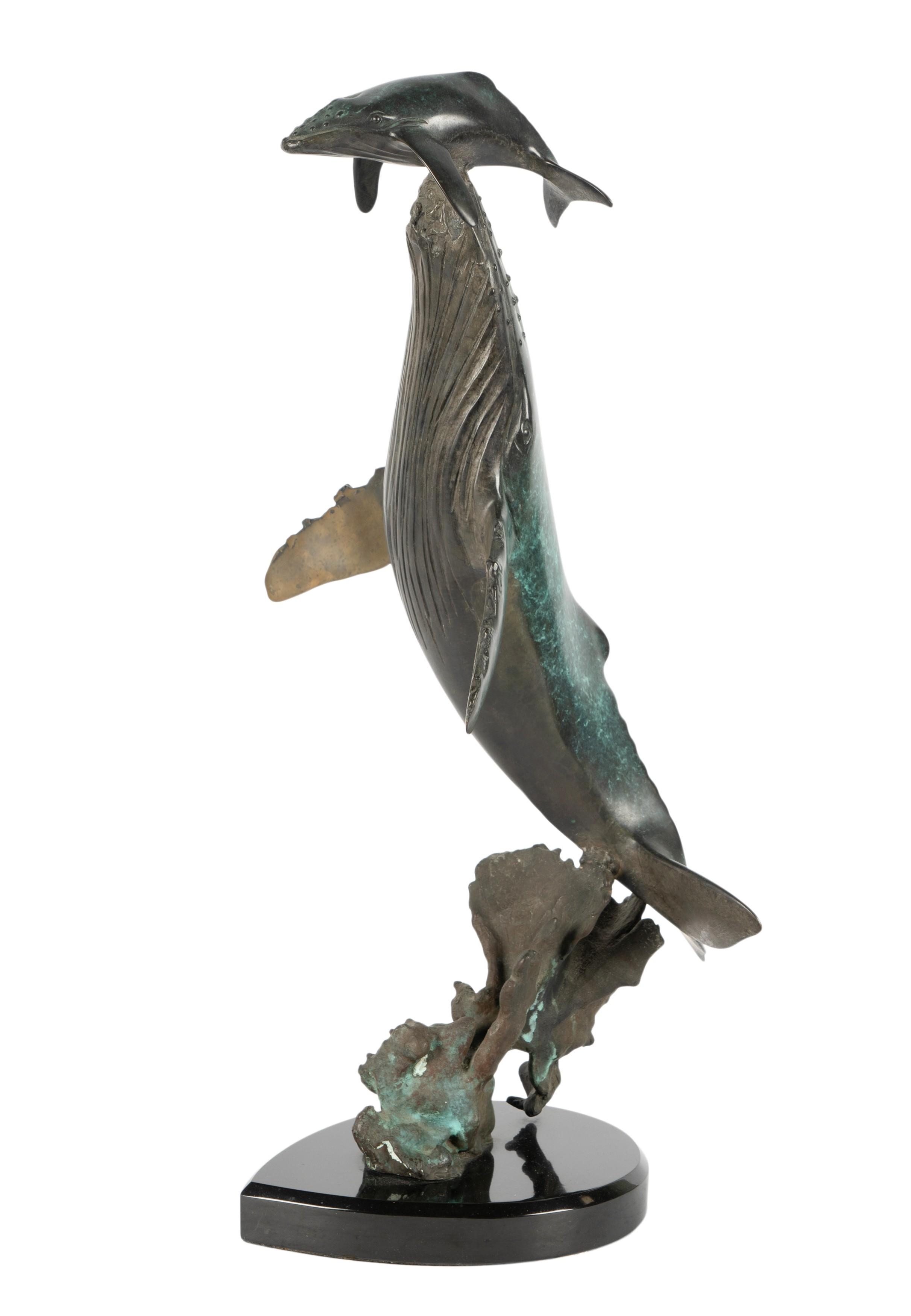 【希少・限定品】Dale J. Evers ブロンズ像 ウミガメ ホヌ 彫刻 Dale Joseph Evers | Humpback Whales | MutualArt