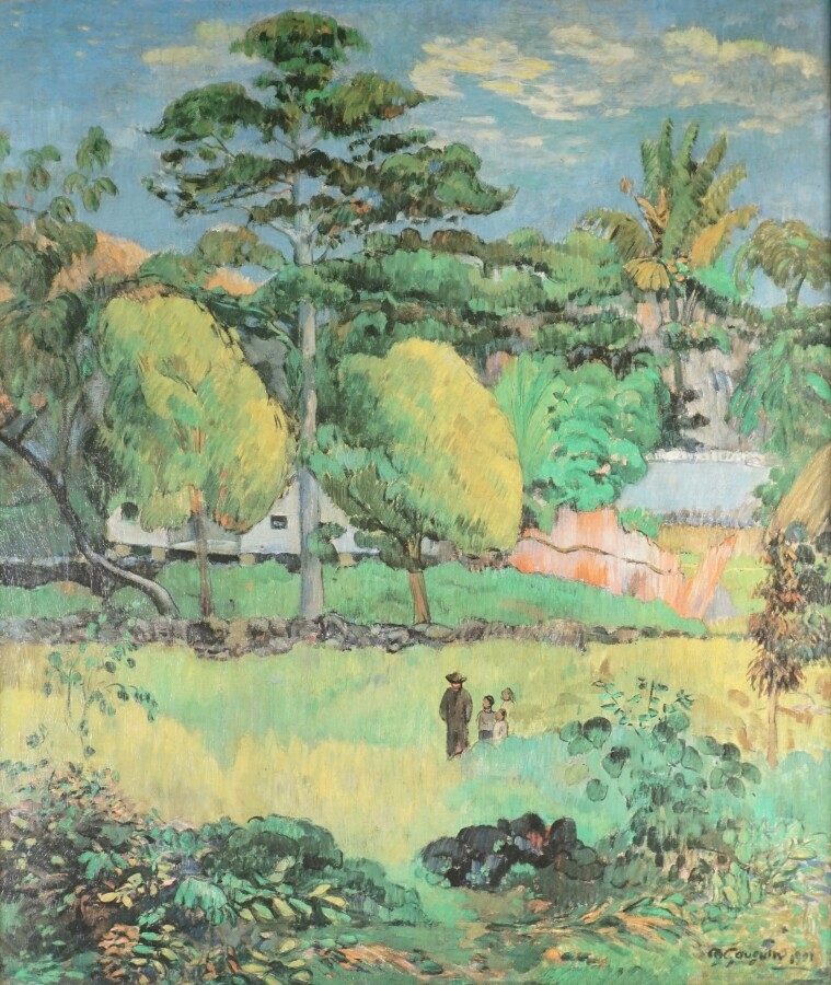 Gauguin (1888).jpg Fine reproduction 模写 Paul Gauguin Paysage de