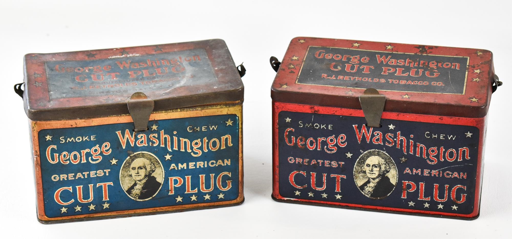 Georges Washington | GEORGE WASHINGTON CUT PLUG TOBACCO TINS (1910)