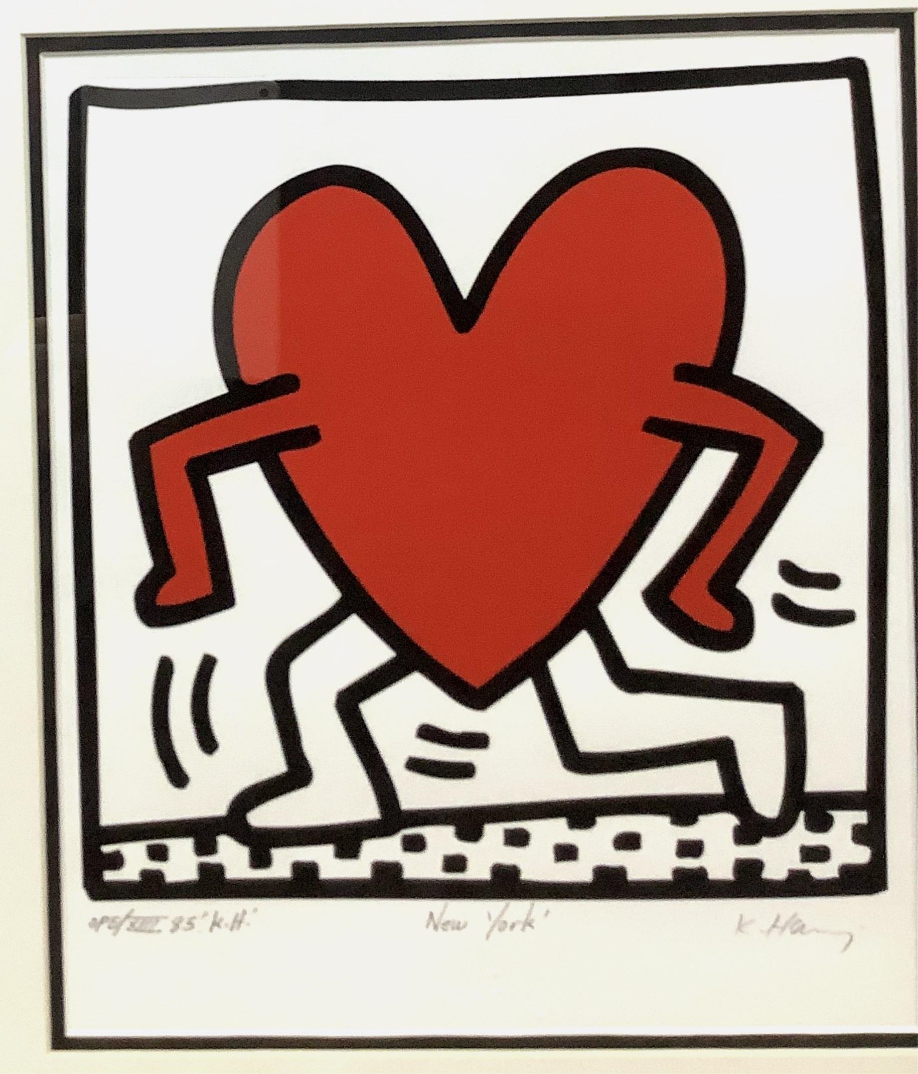 Keith Haring | Untitled(Walking Heart) | MutualArt