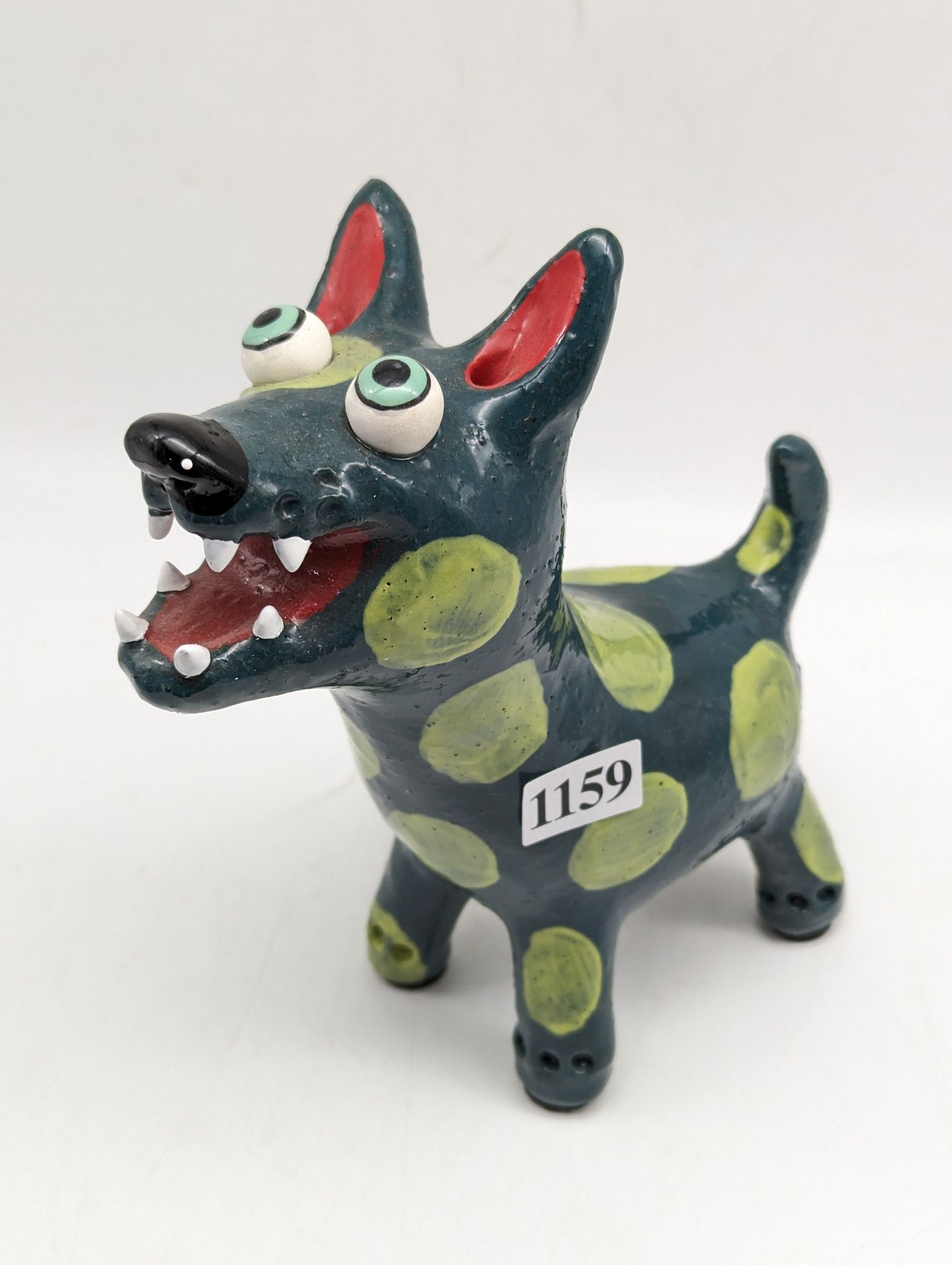 Elodie Barker | Dark green dog | MutualArt