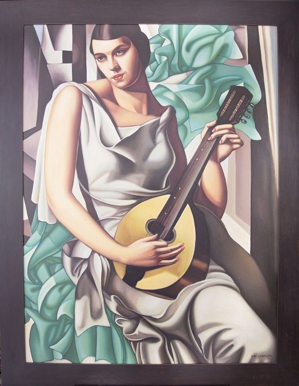 人物画　絵画　 「la chanteuse」 Tamara de Lempicka | La Musicienne | MutualArt