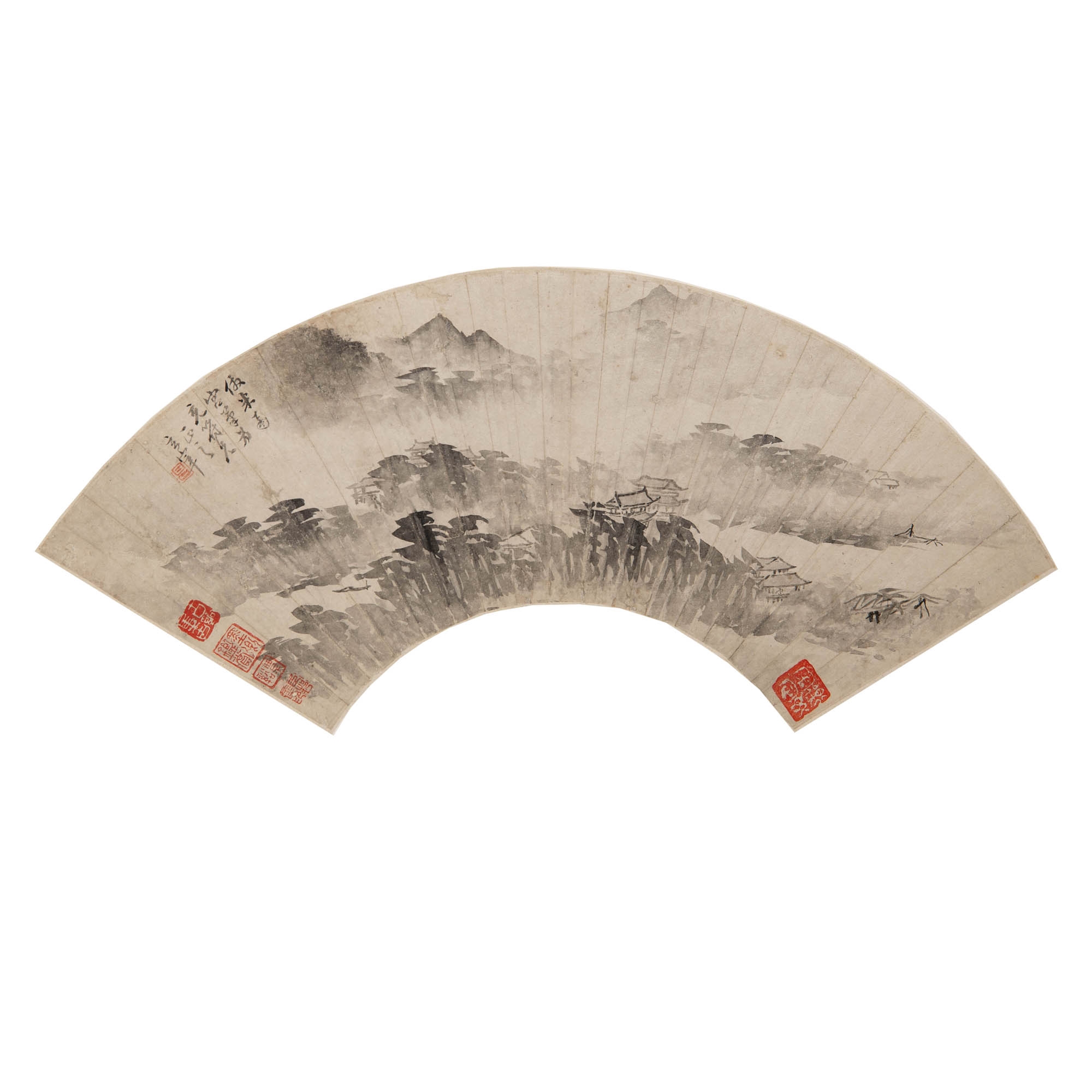Dong Qichang | 董其昌（款） 山水扇面 A Chinese landscape fan  