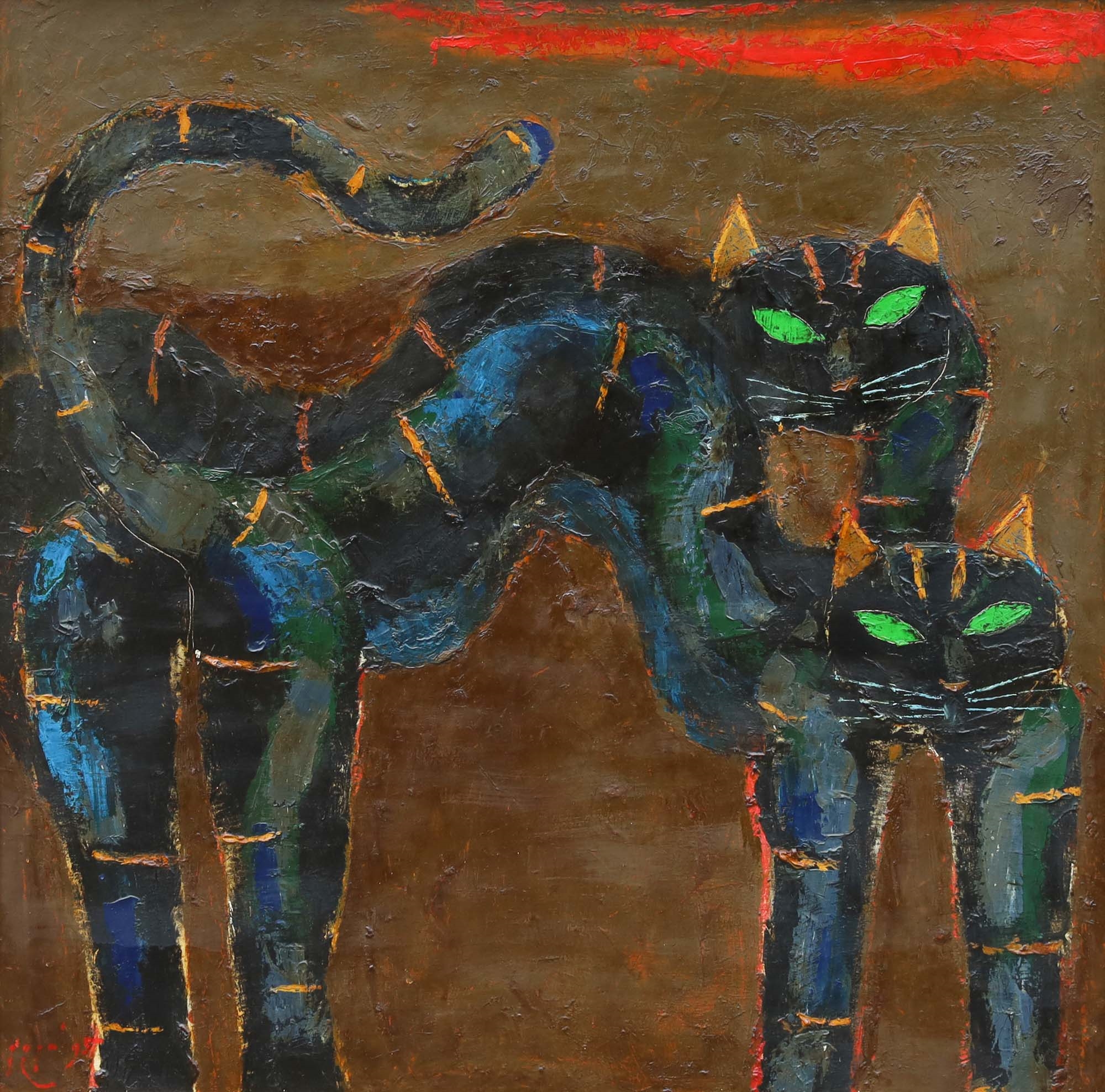 Popo Iskandar | Kucing-Kucing Hitam, 1995 (2023) | MutualArt