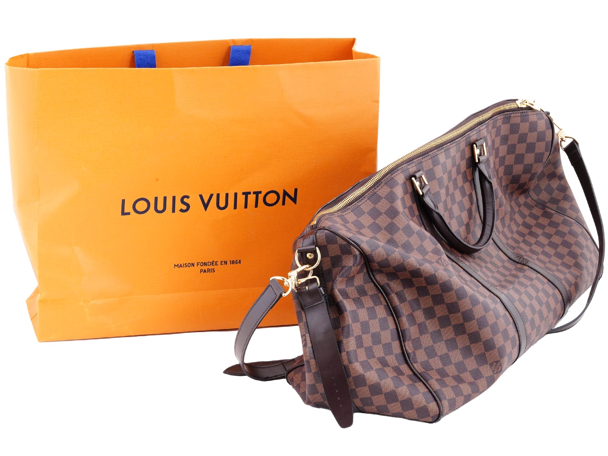 Louis Vuitton Keepall Bandouliere Monogram 55 Brown - US