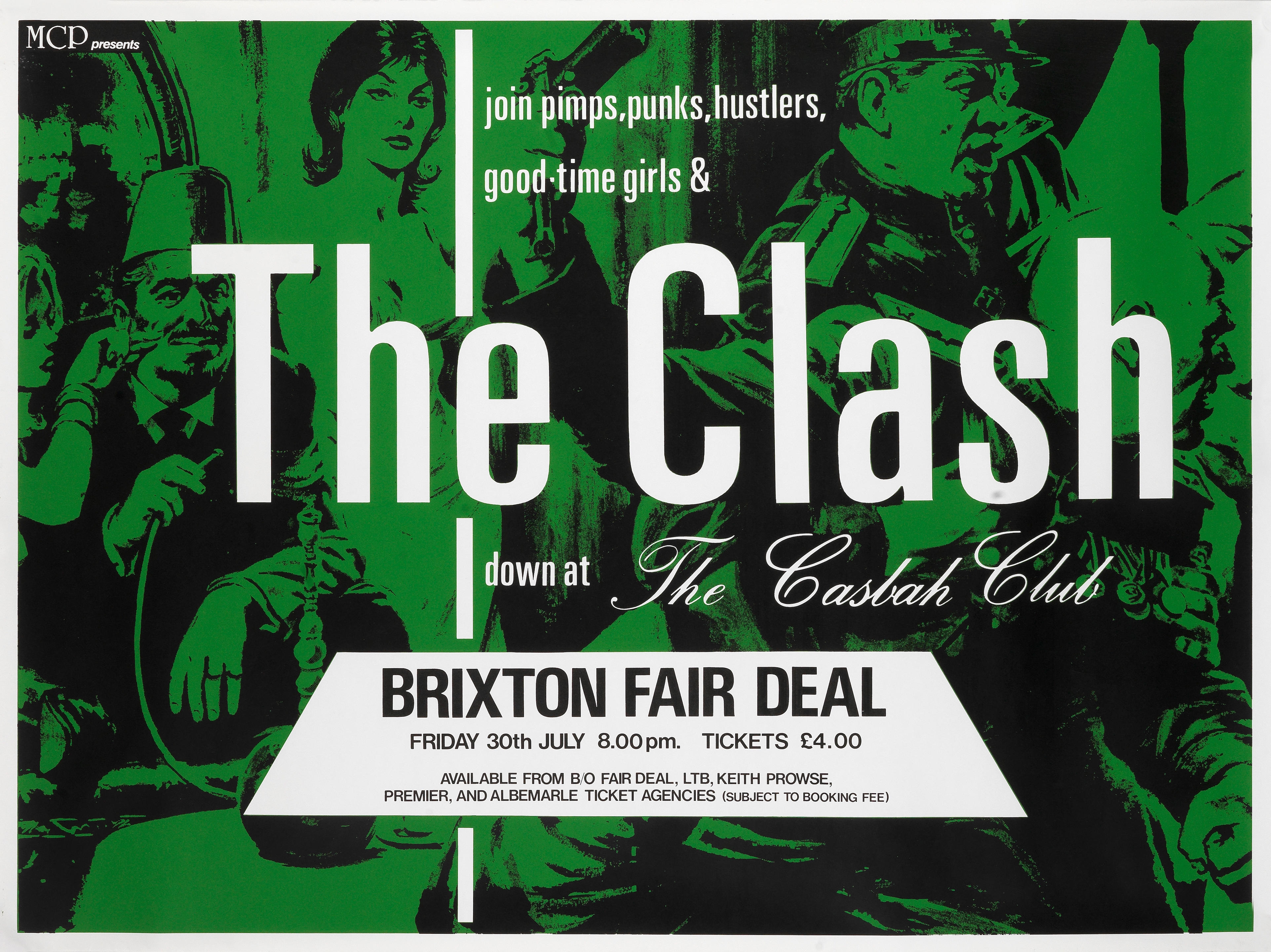 The Clash | Concert poster, Down At The Casbah Club, Brixton Fair