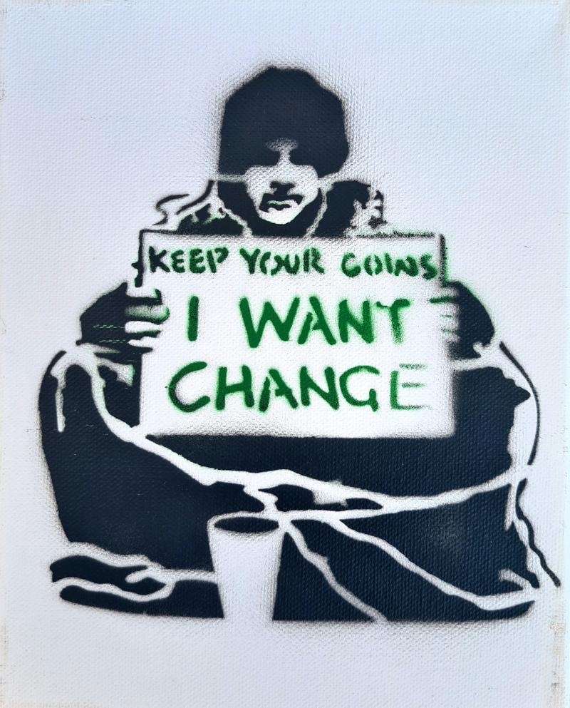 Banksy | I want change | MutualArt