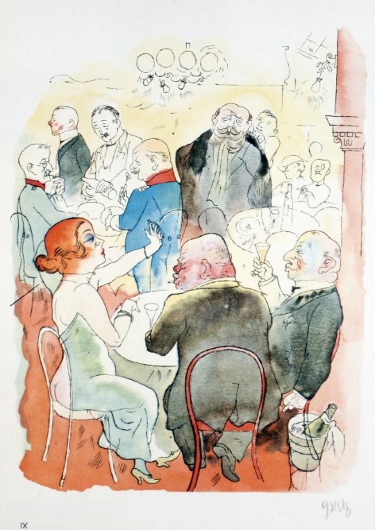 ジョージ・グロス　George Grosz Soiree Ecce Homo George Grosz | Grosz, George: Soirée (1925) | MutualArt
