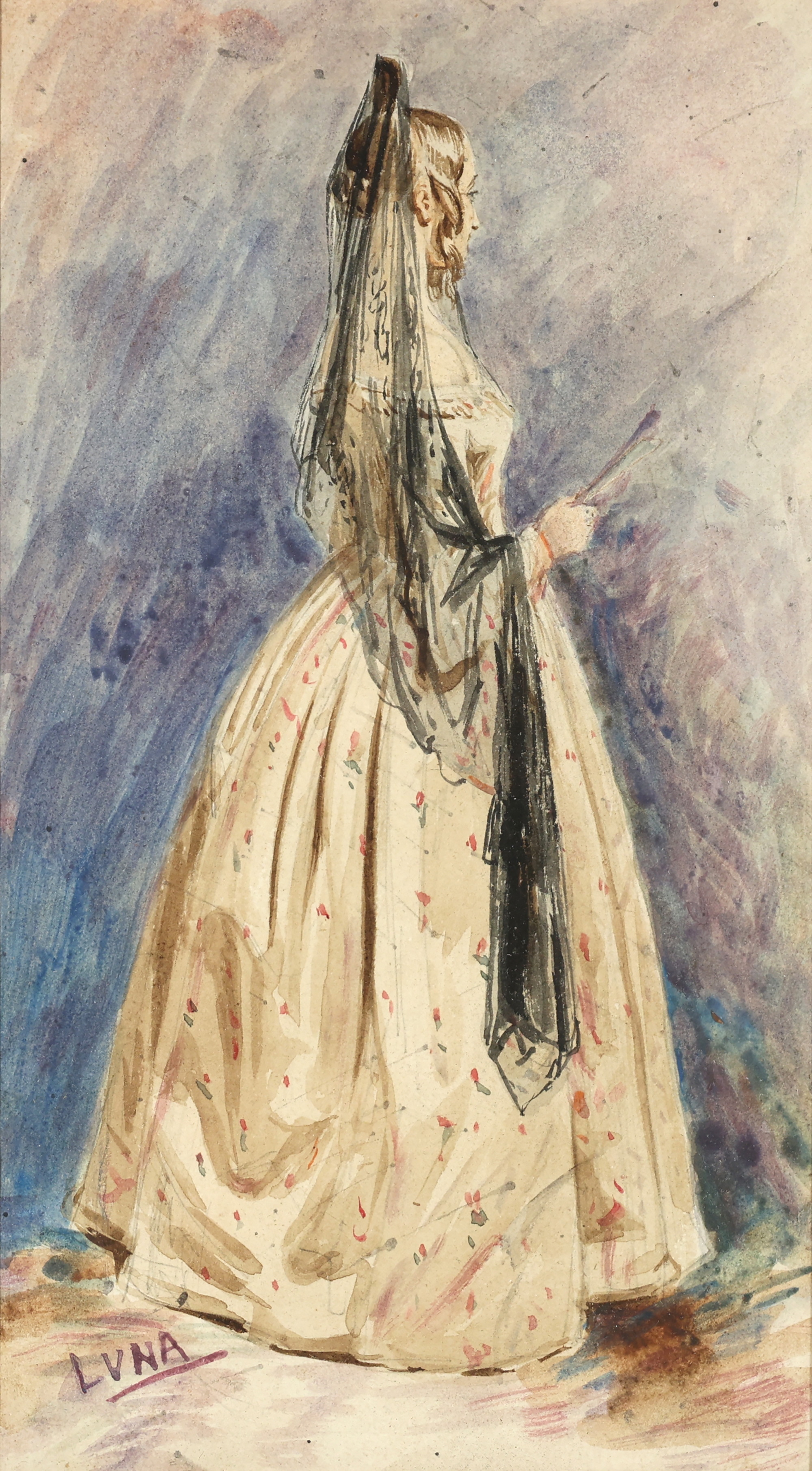 Juan Luna y Novicio | Portrait of a Woman in a White Dress | MutualArt