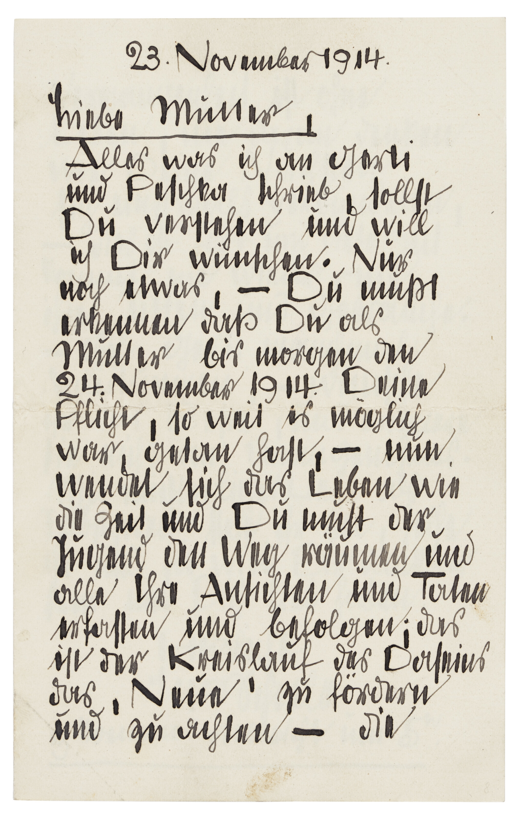 Egon Schiele | Autograph letter signed ('Egon Schiele') to his 