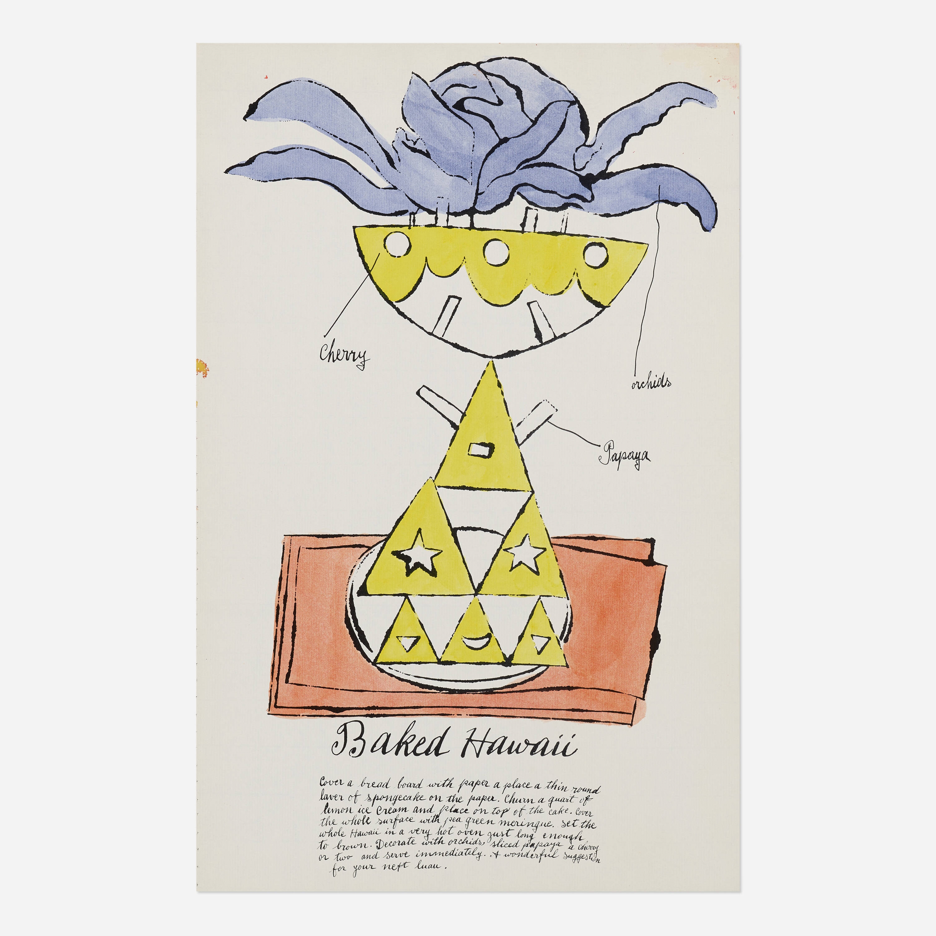 Andy Warhol | Baked Hawaii (from Wild Raspberries) (1959) | MutualArt