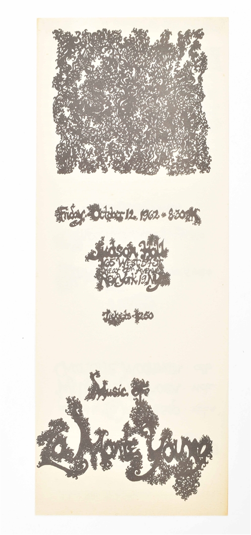Marian Zazeela | La Monte Young and Marian Zazeela, stunning flyer