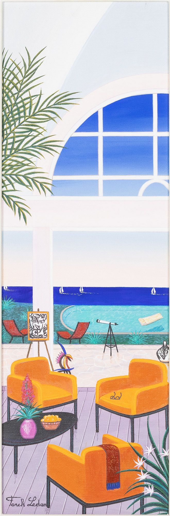 Fanch Ledan【golf course】 【lithograph】 Golf Club of St Andrew Fanch Ledan Artist Proof Lithograph