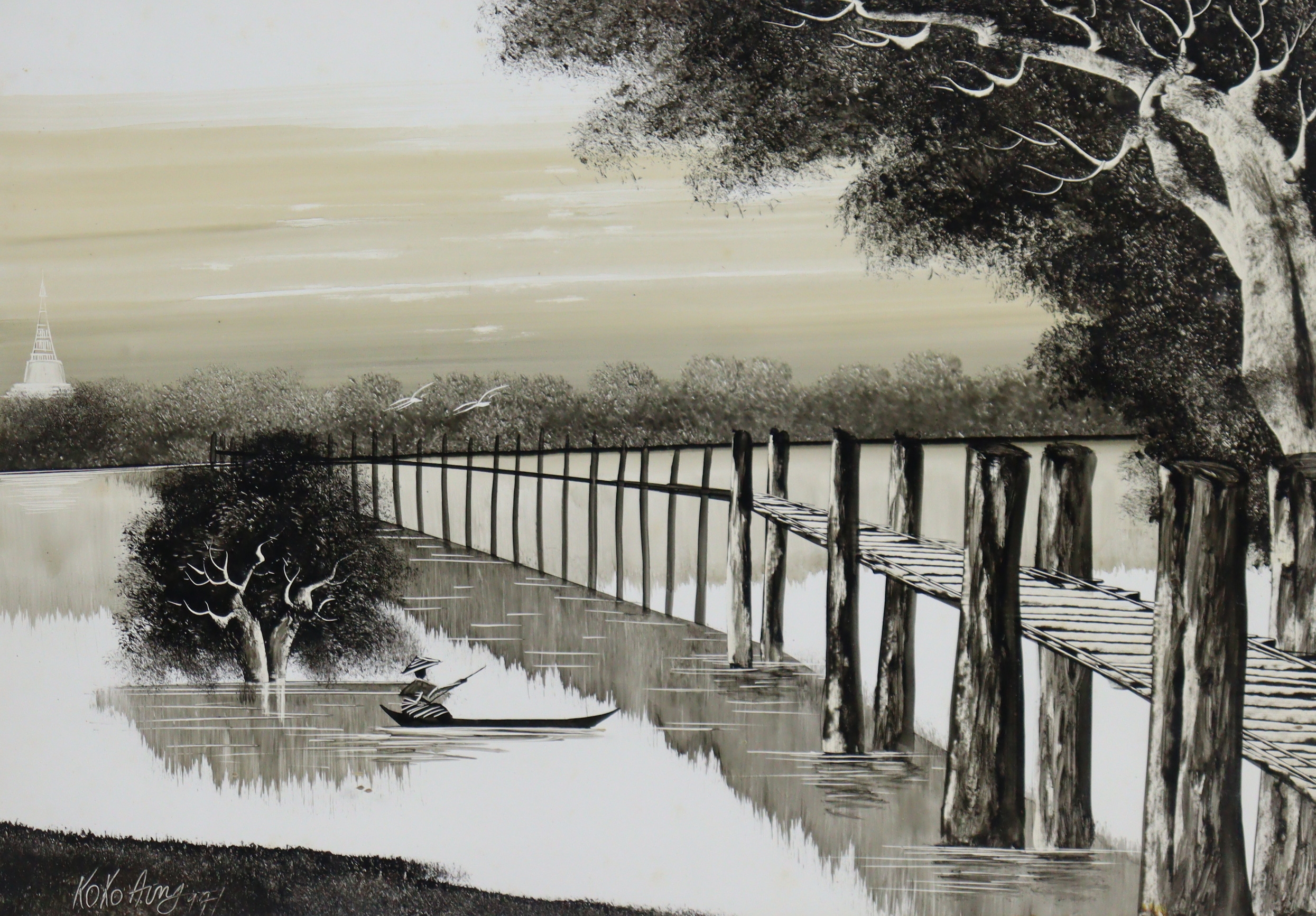 Koko Aung | KOKO AUNG (Myanmar, Contemporary) A monochrome knife